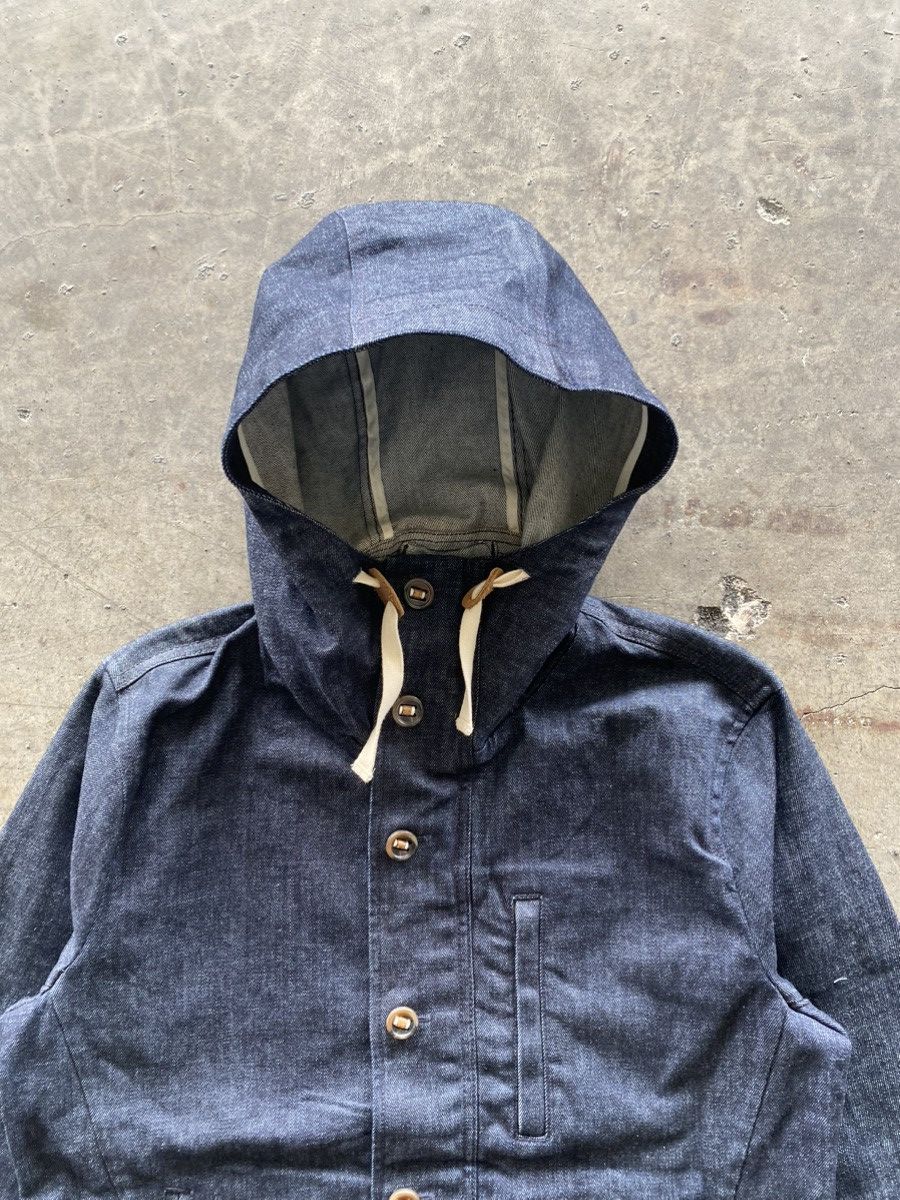 Beams Japan Beams Men's Indigo Denim Hoodie Jacket Size US M / EU 48-50 / 2 - 2 Thumbnail