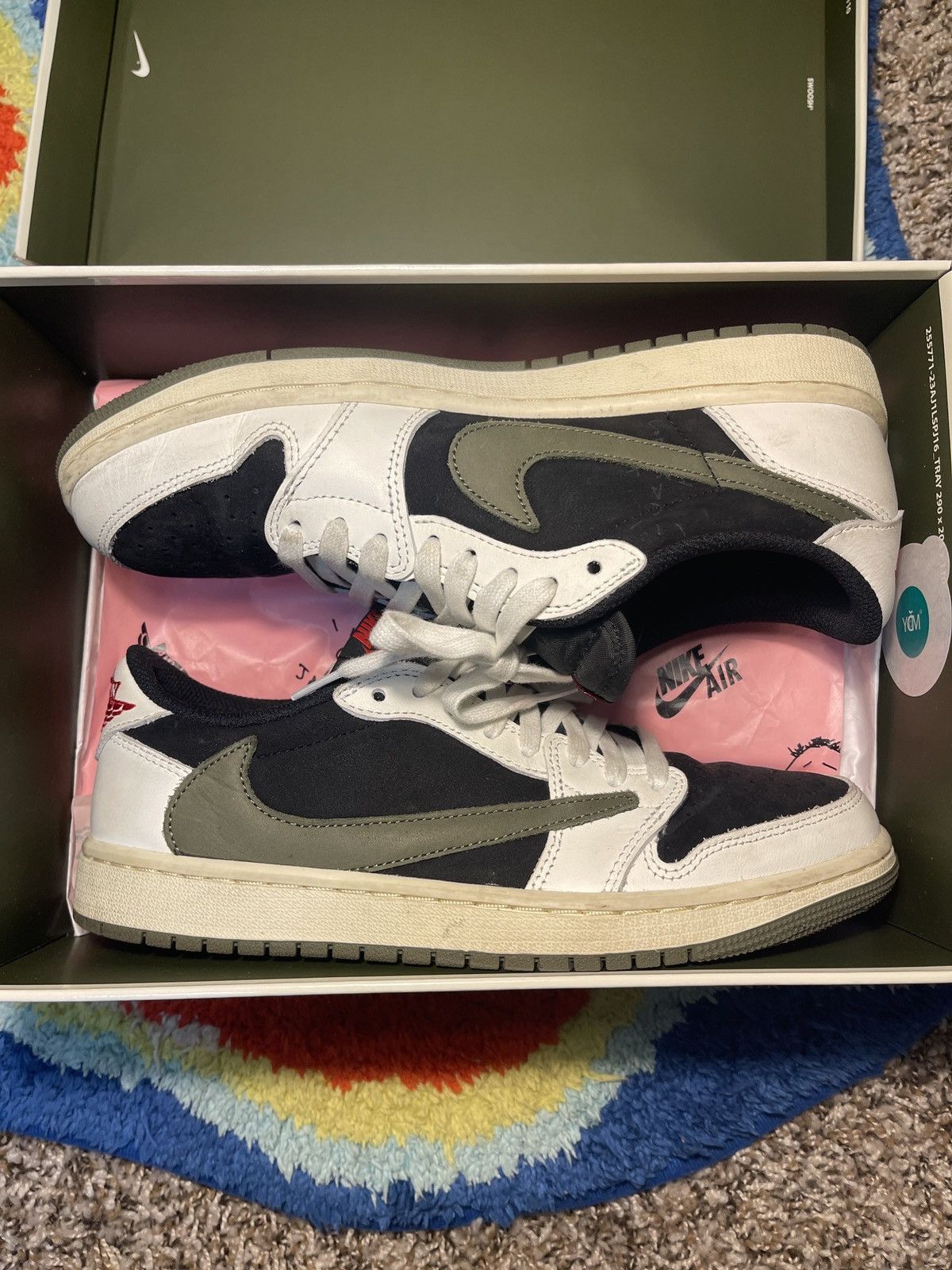 Nike × Travis Scott Jordan 1 Retro Low OG SP Travis Scott Olive Size US 9 / IT 39 - 2 Thumbnail