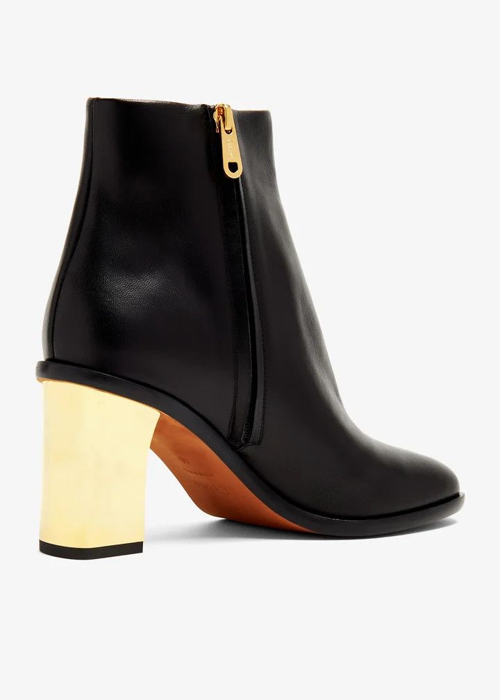 Chloe o1y0825 Leather Ankle Boots in Black Size US 6 / IT 36 - 3 Thumbnail