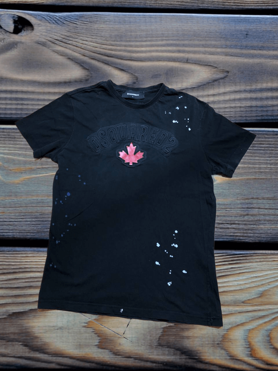 Dsquared2 DSQUARED2 BIG LOGO DISTRESSED LUXURY RARE TEE T-SHIRT Size US L / EU 52-54 / 3 - 1 Thumbnail