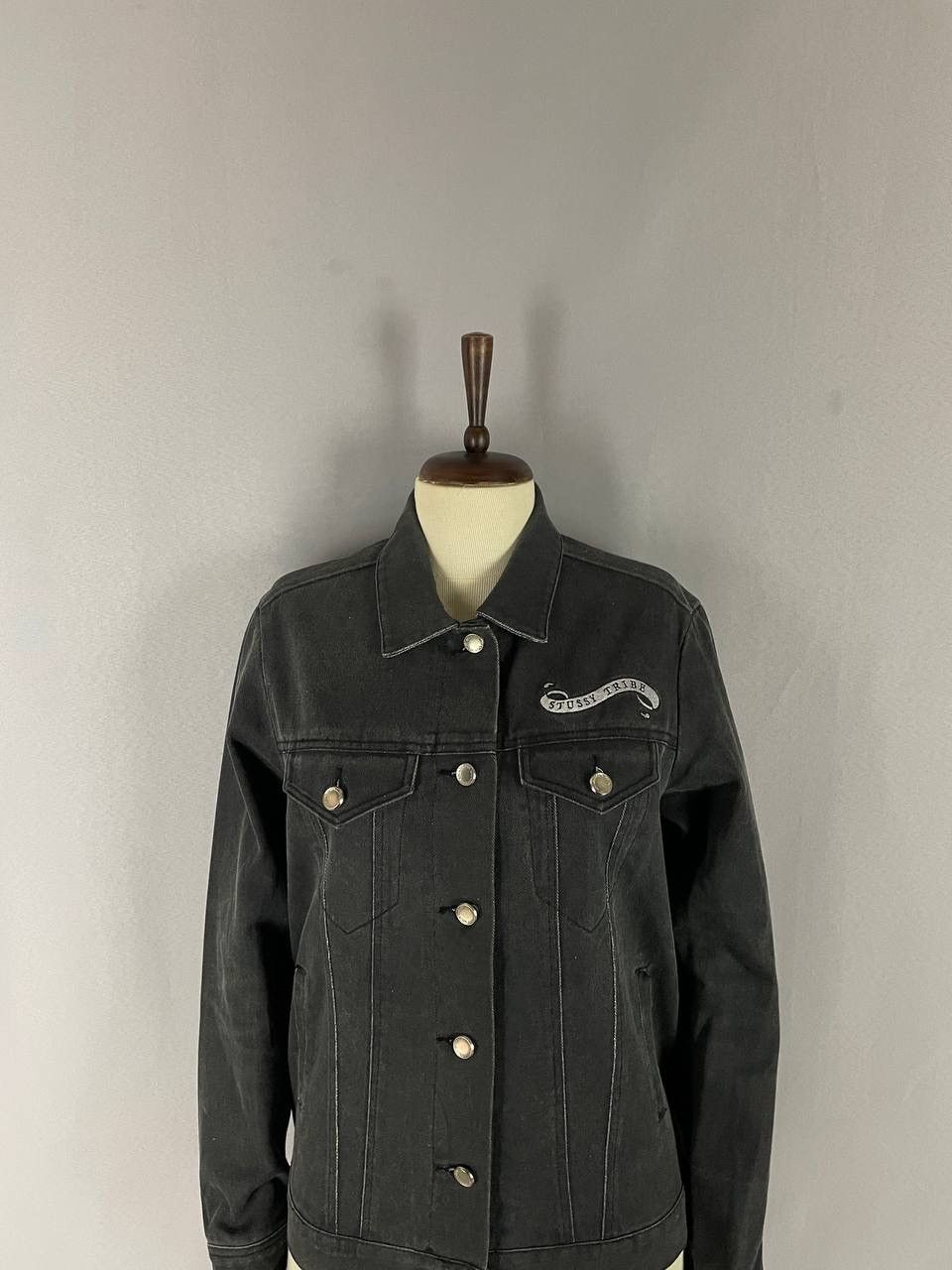 Stussy Stussy Denim Grey Jacket Eagle Size US L / EU 52-54 / 3 - 3 Thumbnail