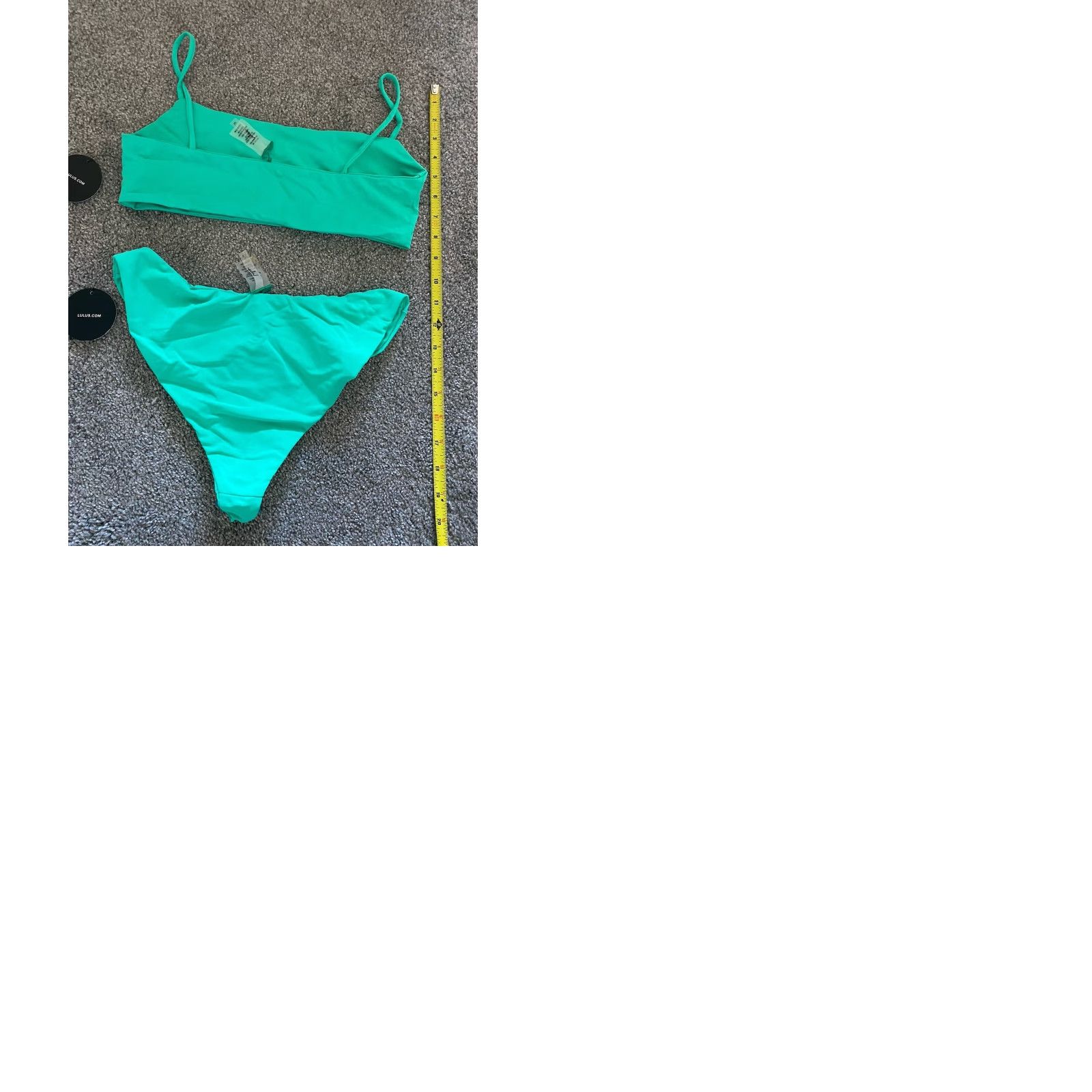 Lulus NWT New Lulus Bathing Suit Women’s Green Size M Top / Size L Bottoms Size M / US 6-8 / IT 42-44 - 9 Thumbnail