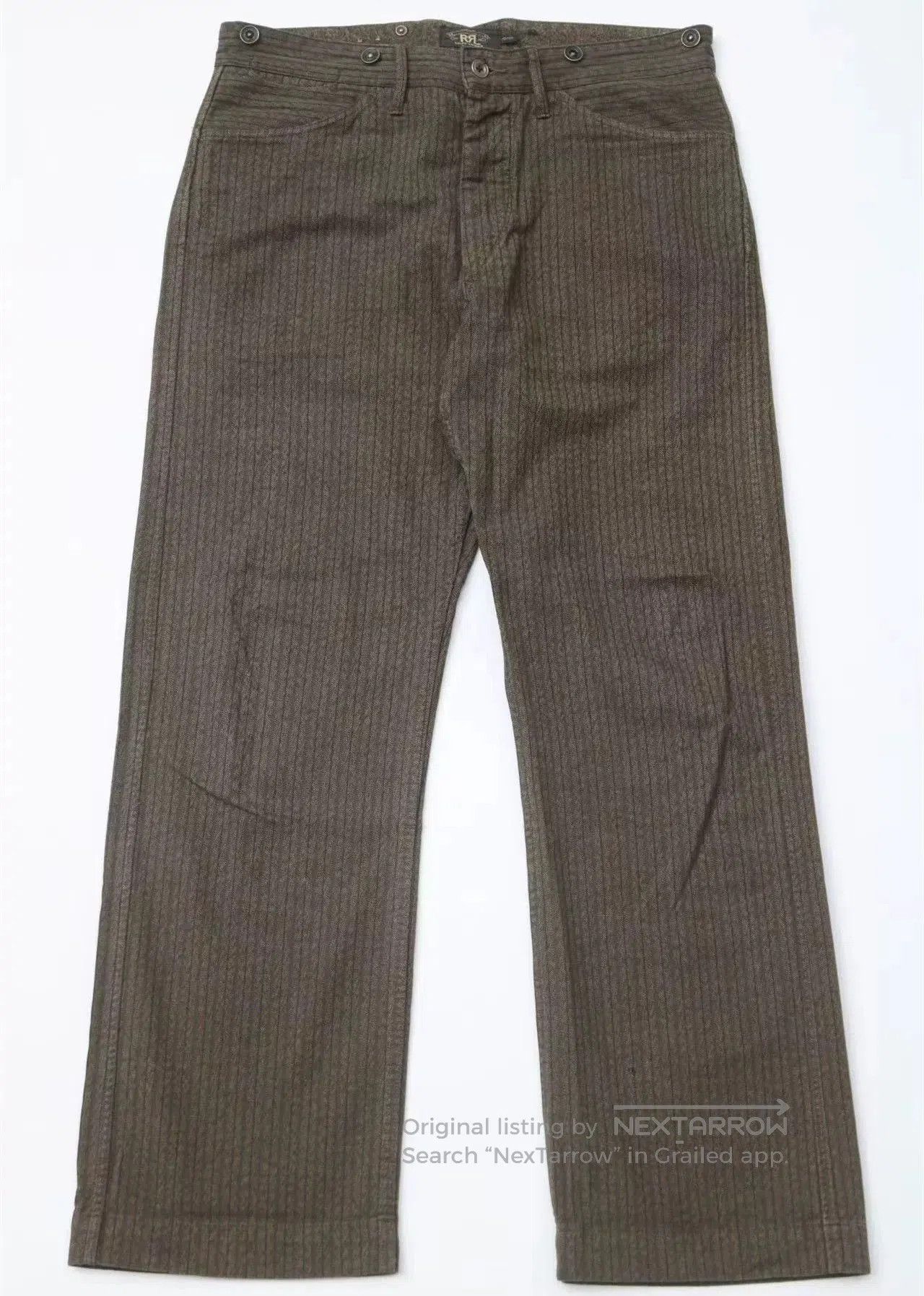 RRL Ralph Lauren RRL Striped Overalls Straight Cargo Pants. Size US 32 / EU 48 - 2 Thumbnail