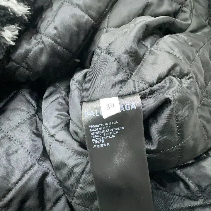 Balenciaga Balenciaga Black Faux Fur Zip-Up Jacket 0079-2507 Size XS / US 0-2 / IT 36-38 - 4 Thumbnail
