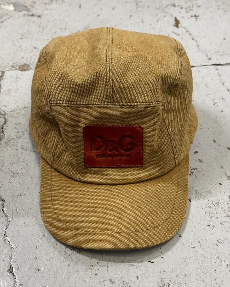 Dolce & Gabbana 2000s Dolce & Gabbana Camel Canvas Cap Size ONE SIZE - 1 Thumbnail