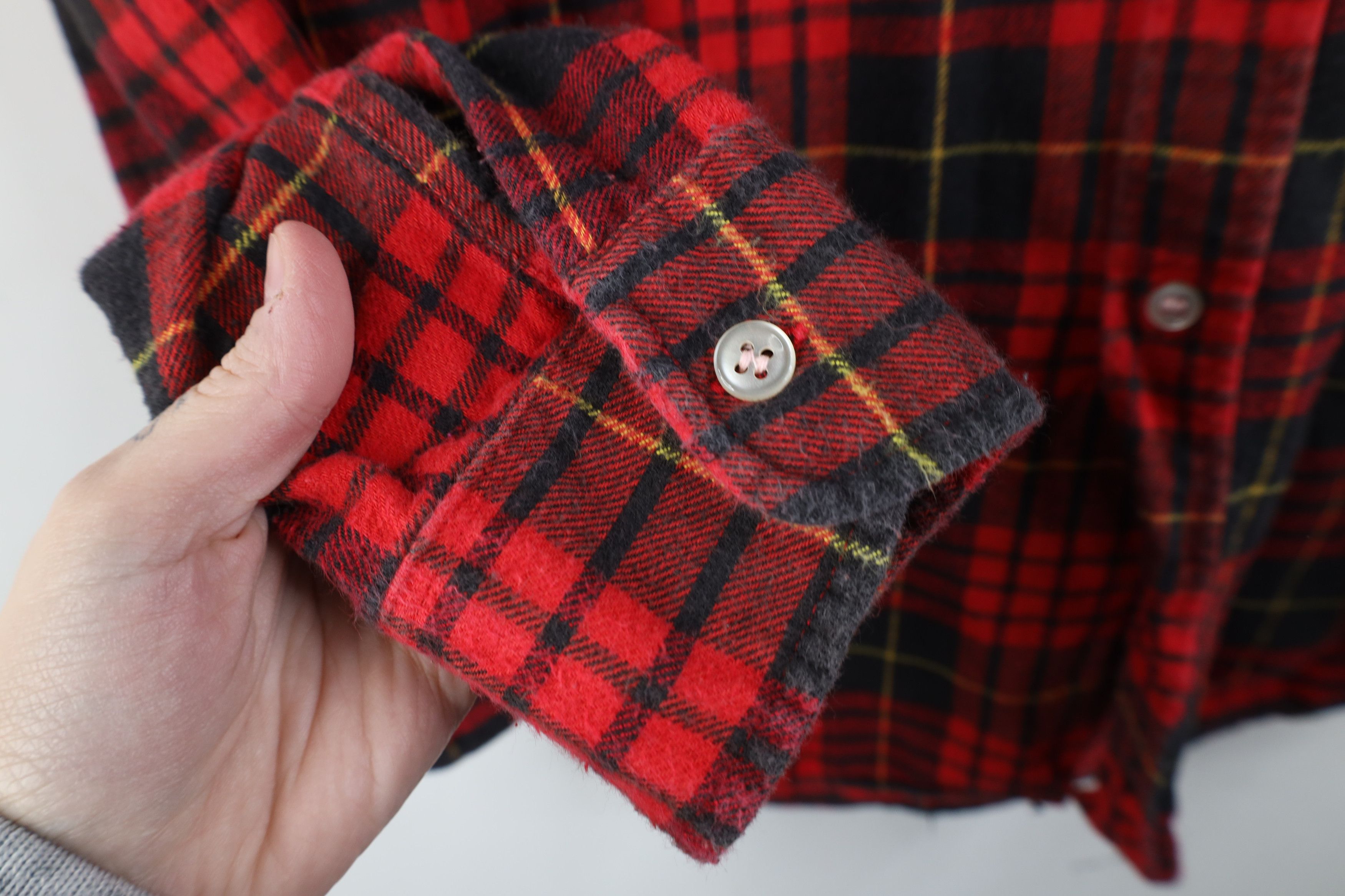 Vintage Vintage 70s Streetwear Flannel Collared Button Shirt Plaid Size US L / EU 52-54 / 3 - 5 Thumbnail