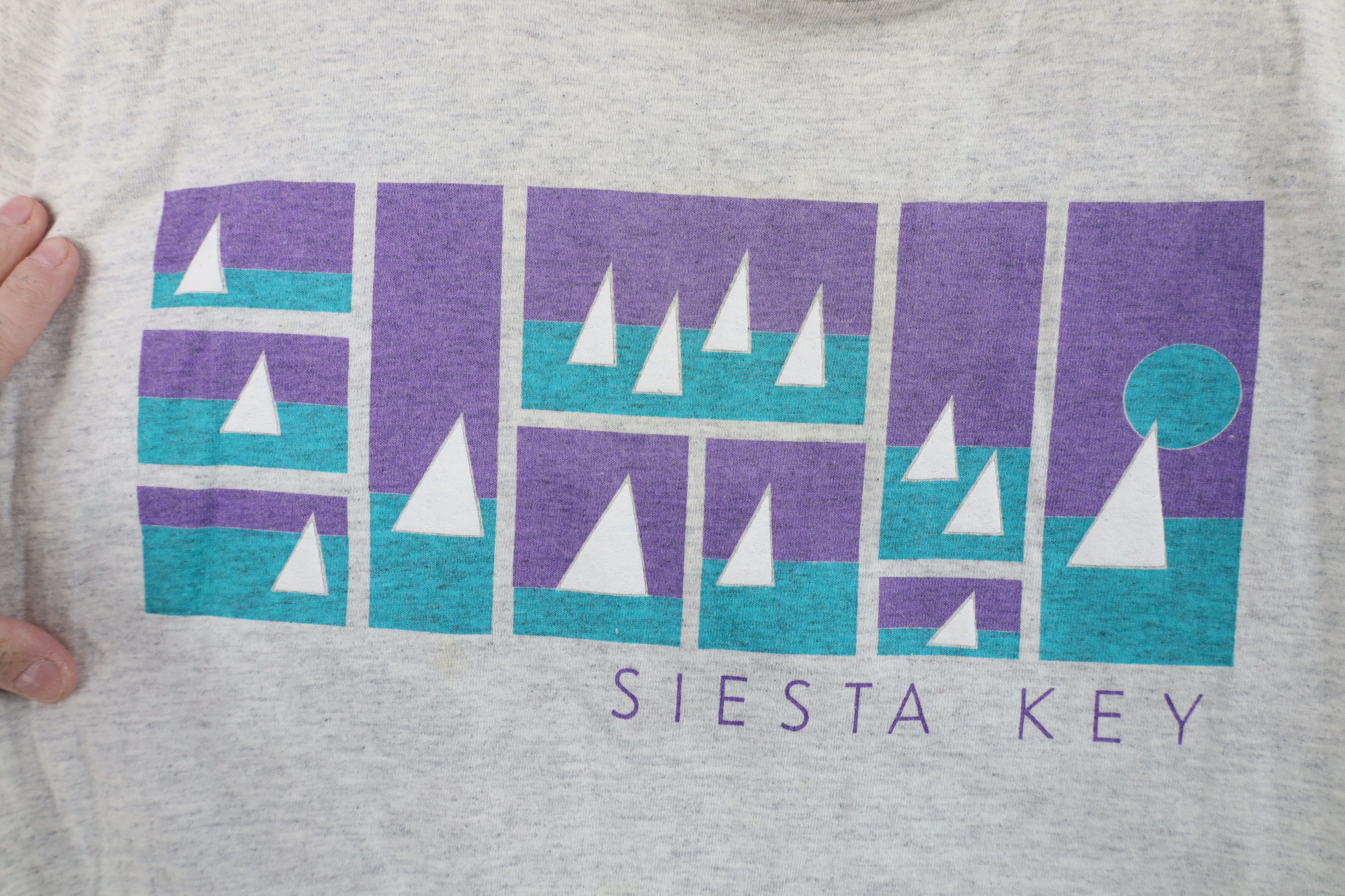 Vintage Vintage 90s Streetwear Sailing Siesta Key T-Shirt USA Size L / US 10 / IT 46 - 4 Thumbnail