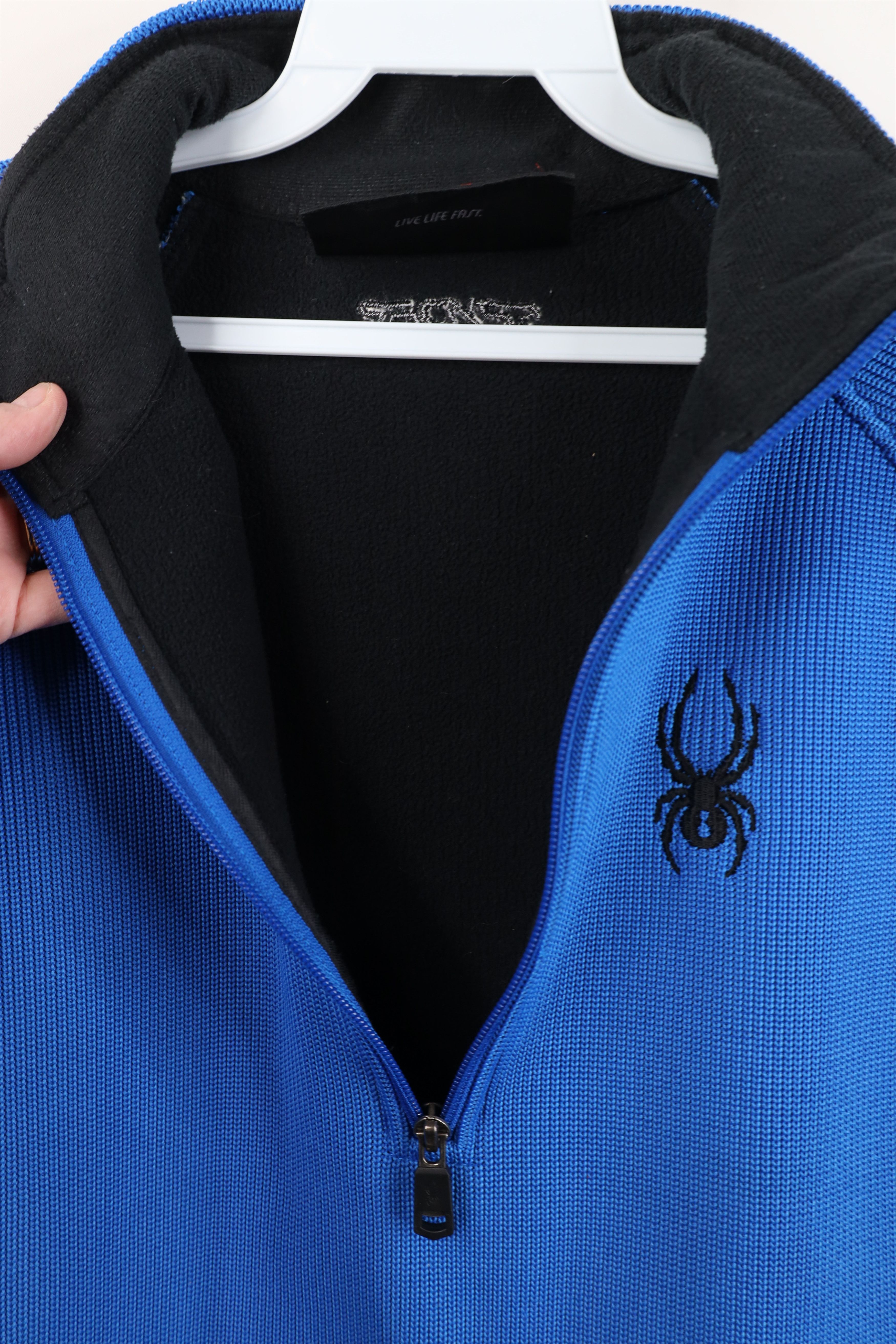 Spyder Spyder Core Knit Fleece Lined Half Zip Pullover Sweater Blue Size US S / EU 44-46 / 1 - 6 Thumbnail