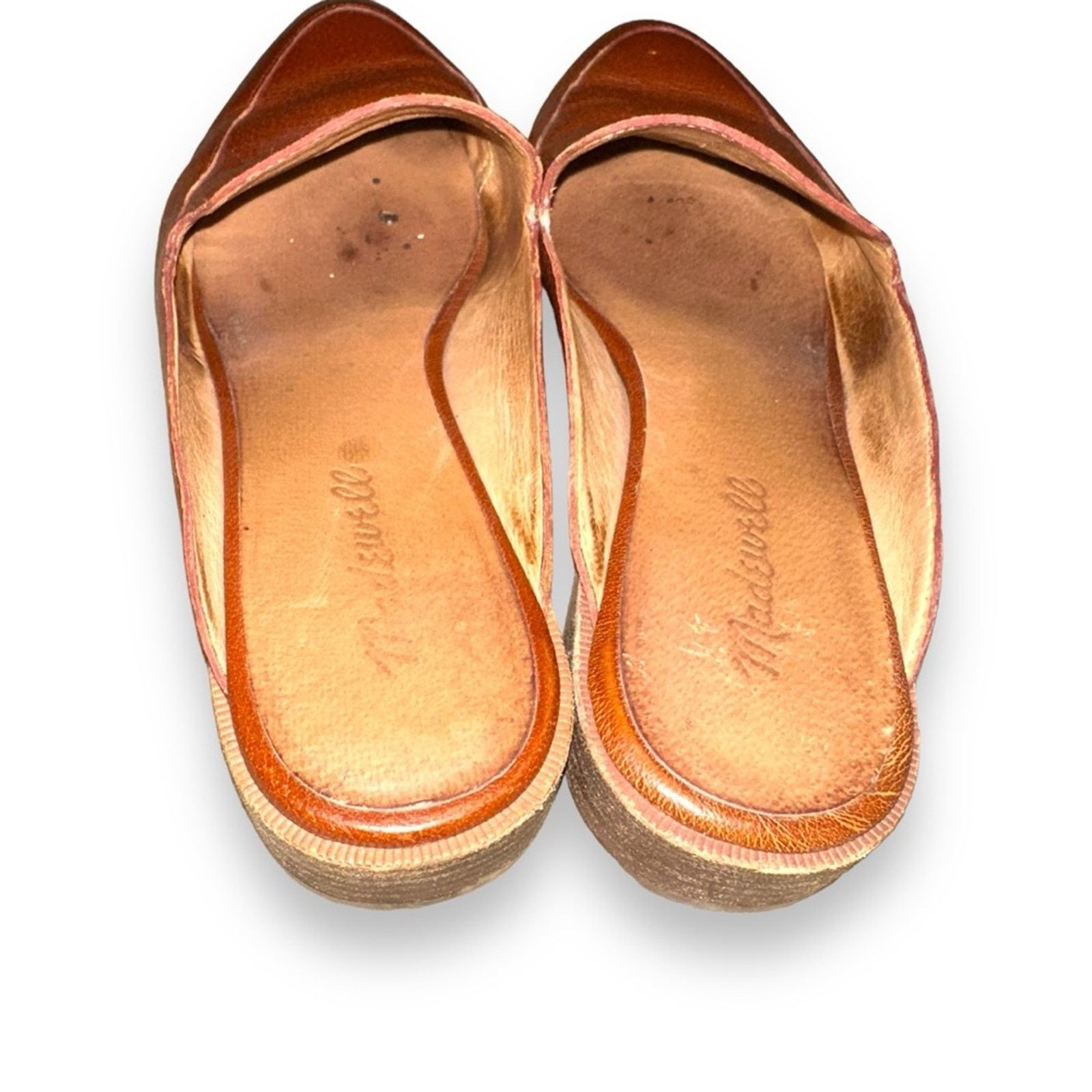 Madewell Madewell The Frances Leather Loafer Slip On Mules in Brown Size US 7.5 / IT 37.5 - 8 Thumbnail