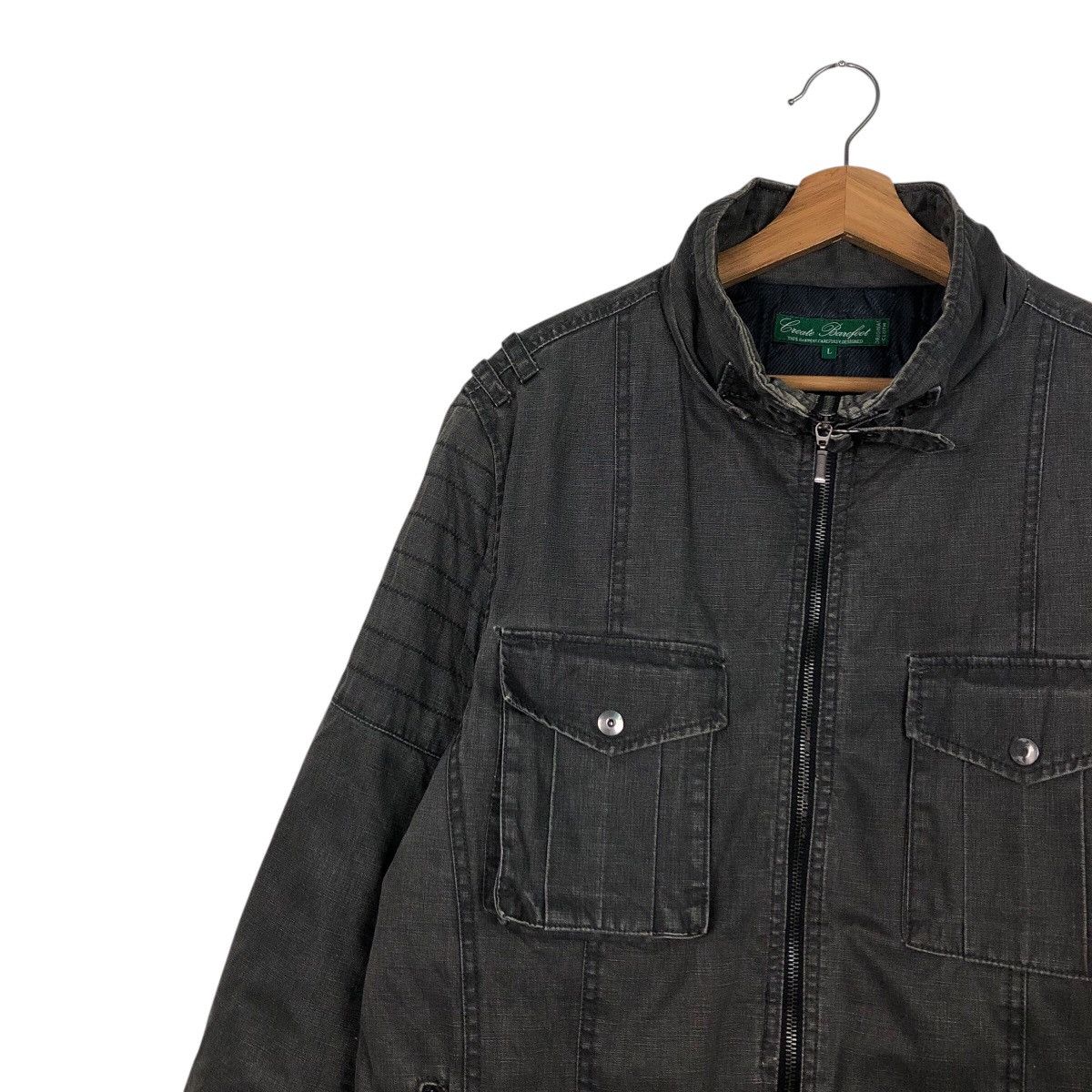 Japanese Brand 📌Vintage Biker Chore Jacket Create Barefoot Issey Miyake Size US L / EU 52-54 / 3 - 8 Thumbnail