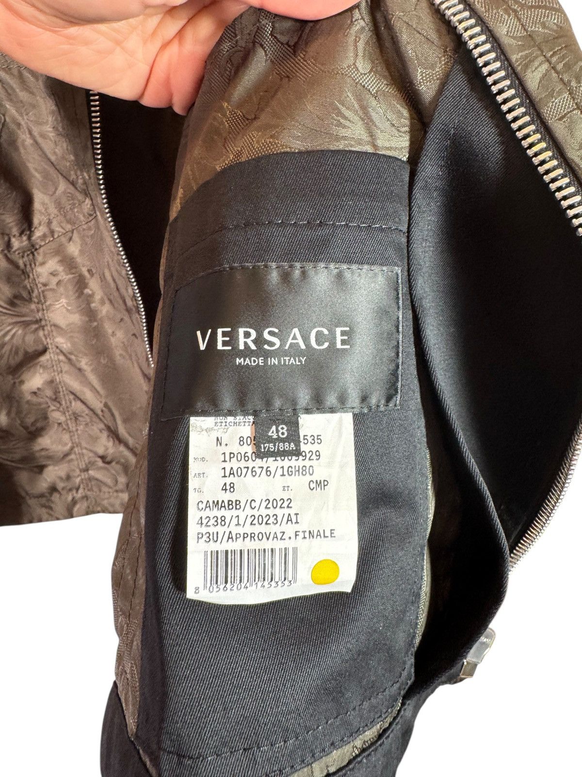 Versace Versace Green Baroque Jacquard Jacket Sz 48 Size US M / EU 48-50 / 2 - 9 Thumbnail