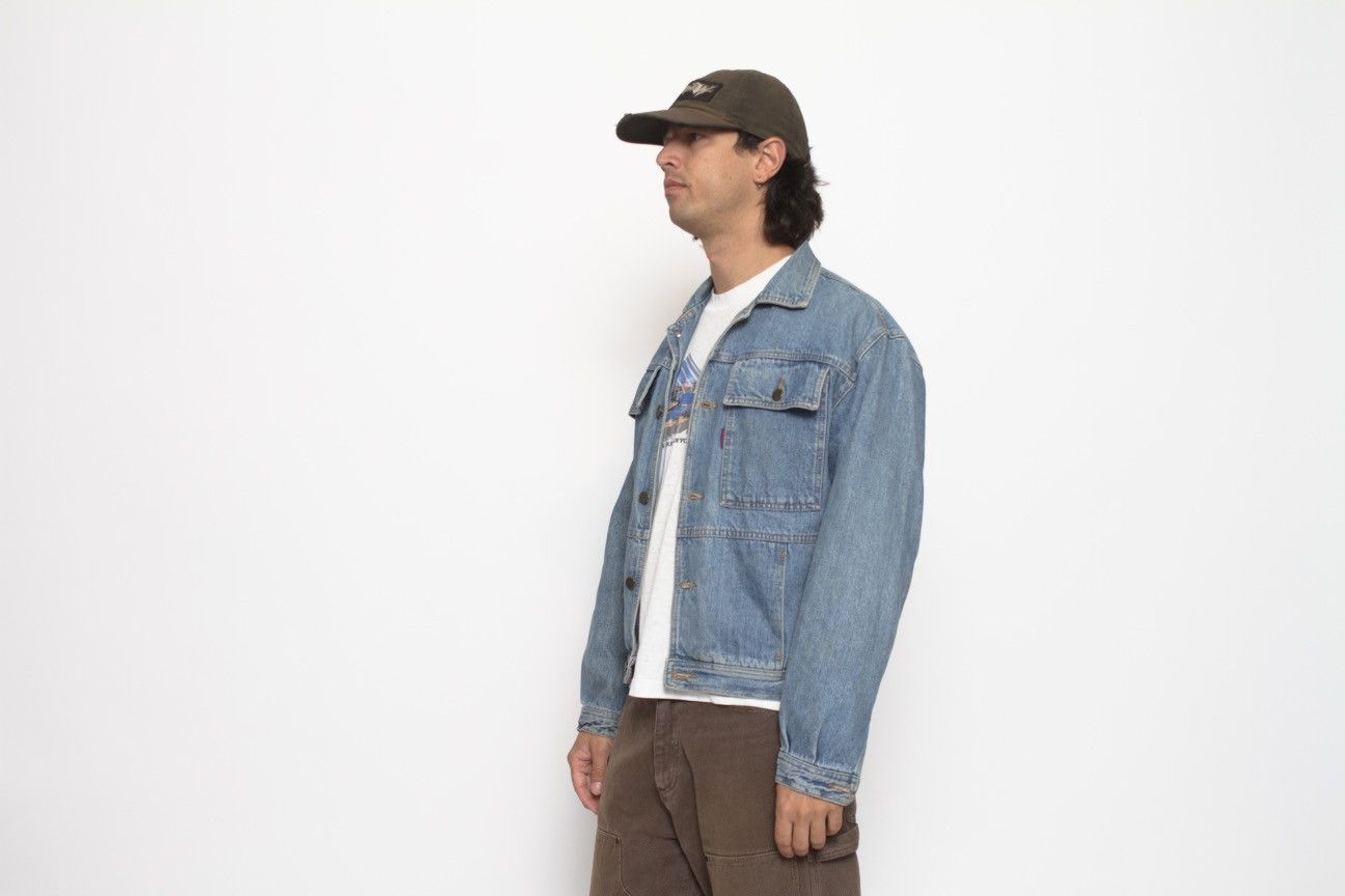Vintage LIGHT BLUE DENIM BUTTON UP JACKET BY US TOP Size US L / EU 52-54 / 3 - 4 Thumbnail