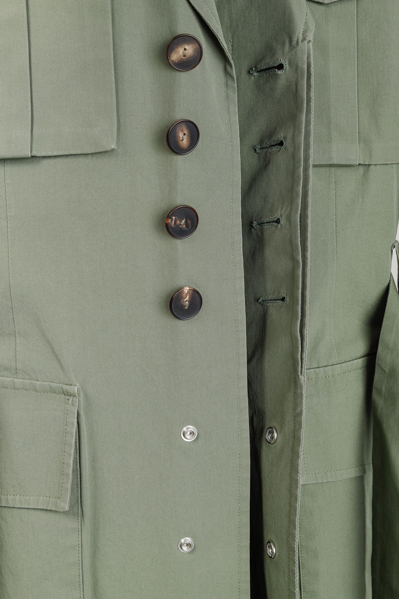 Umit Benan Umit Benan SS/16 Runway Green Belted Cargo Trench Coat Size US L / EU 52-54 / 3 - 10 Thumbnail