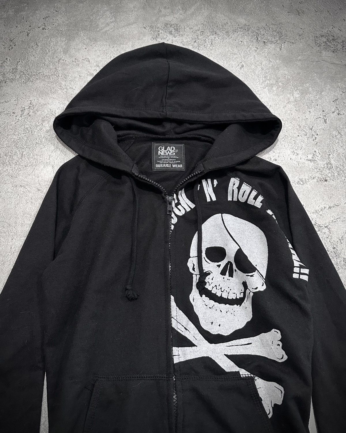 Japanese Brand Glad News Skull Cross Zip Hoodie Size US S / EU 44-46 / 1 - 2 Thumbnail