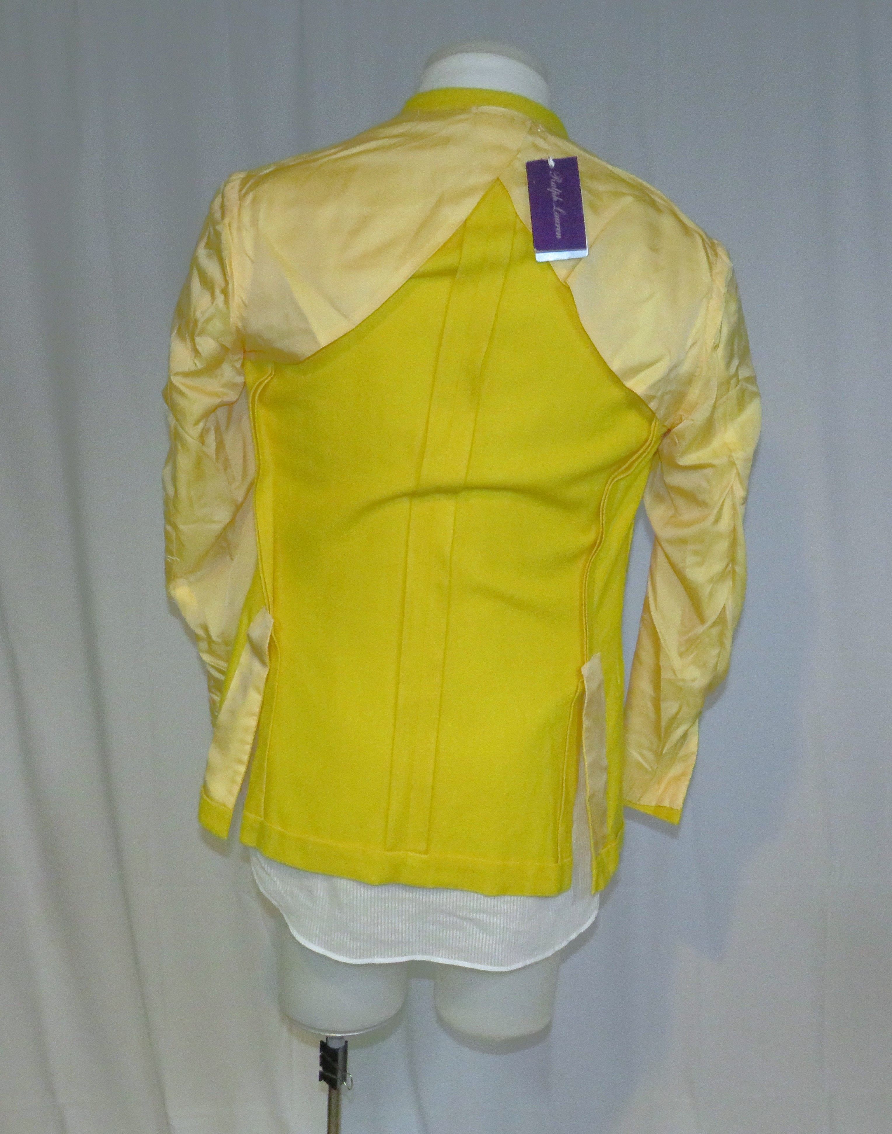 Ralph Lauren Purple Label Handmade Yellow Brushed Cashmere Blazer 40R NWT $5495 Size 40R - 11 Thumbnail