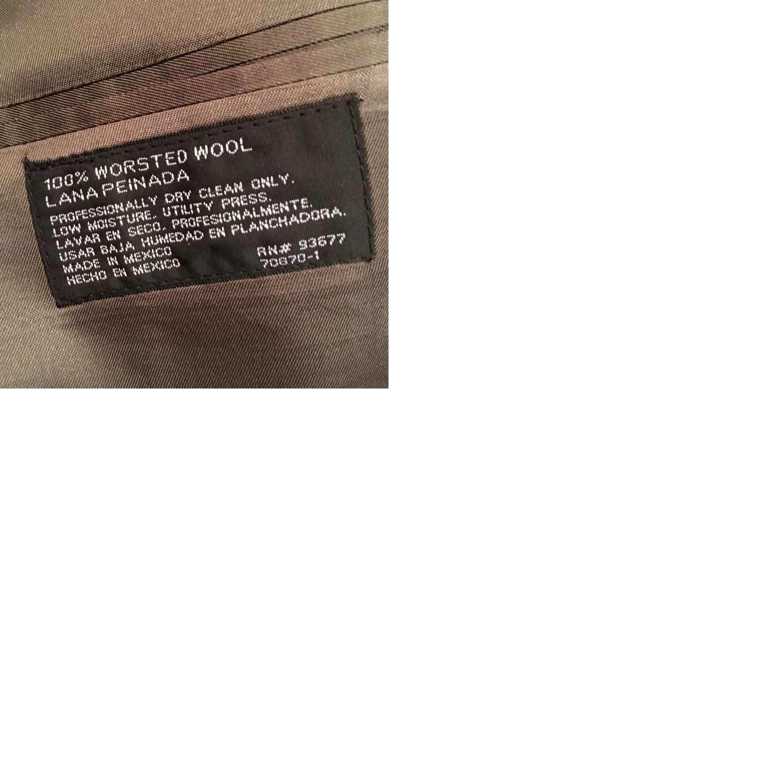 Stafford Stafford Blazer Mens Size 44 Gray Plaid Two Button Single Vented Worsted Wool Jacket Coat Men Notch Lapel 2 Piece Regular Built In 44 Chest Size 44R - 9 Thumbnail