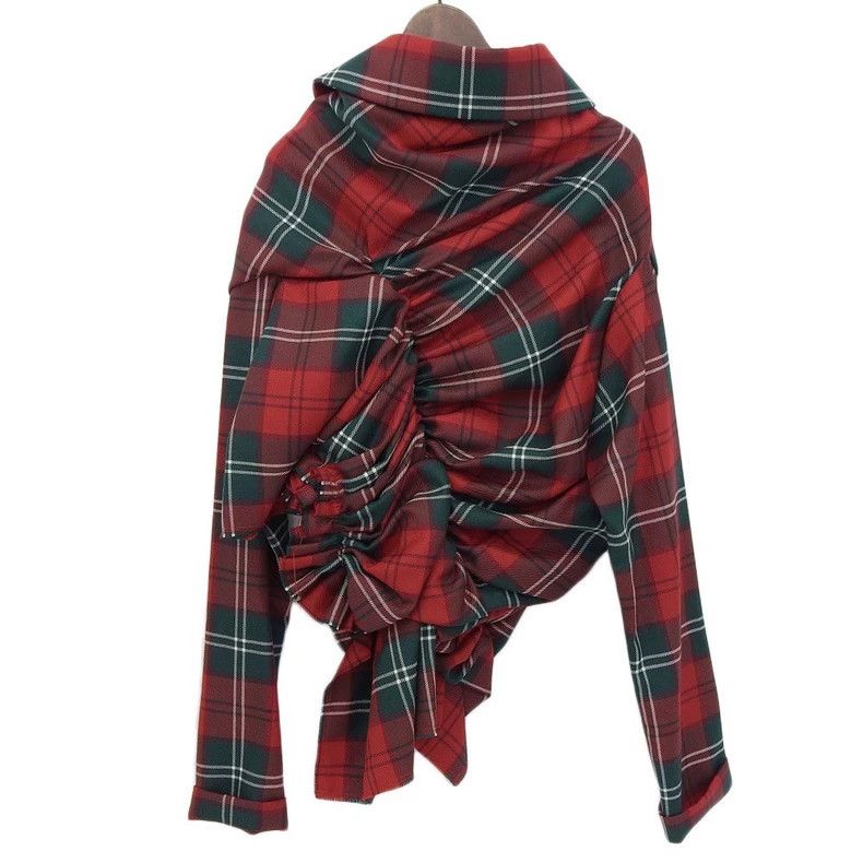 Other Comme Des Garcons Vintage Red Plaid Lost Empire Jacket Size S / US 4 / IT 40 - 2 Thumbnail