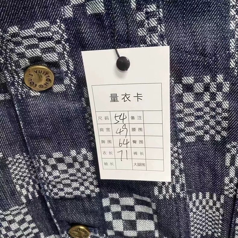 Louis Vuitton Louis Vuitton Black and grey checkerboard logo denim jacke Size US L / EU 52-54 / 3 - 4 Thumbnail