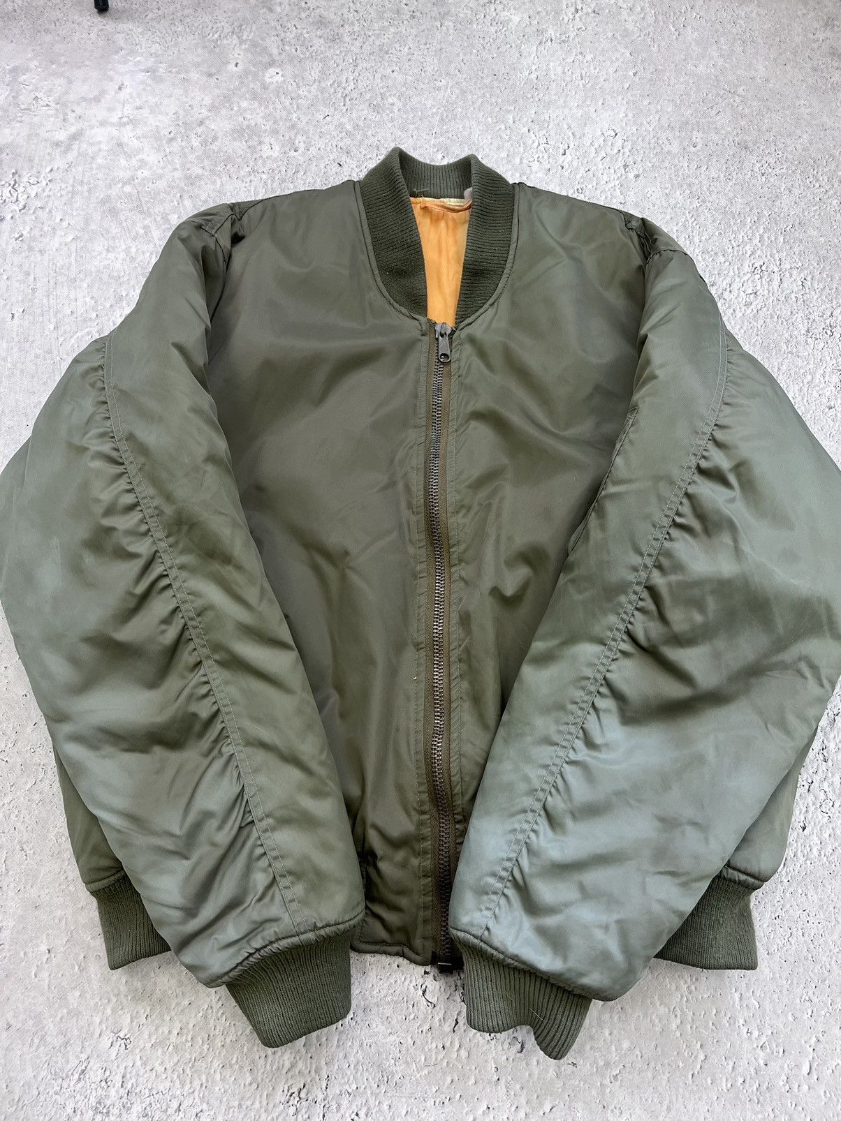 Alpha Industries Flyer's Man Intermediate MA-1 Spellout Bomber Jacket Size US XL / EU 56 / 4 - 8 Thumbnail