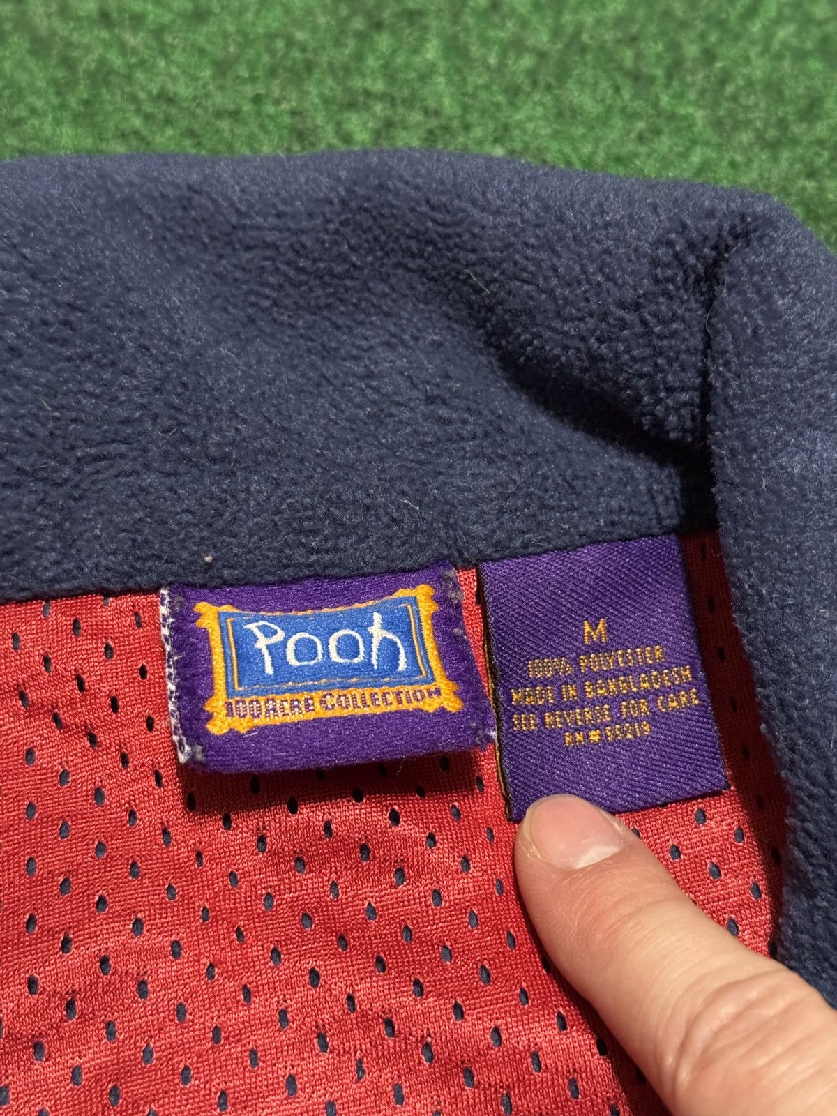 Disney Vintage Winnie The Pooh 1/4 Zip Blue Fleece Med Sweatshirt Size M / US 6-8 / IT 42-44 - 3 Thumbnail