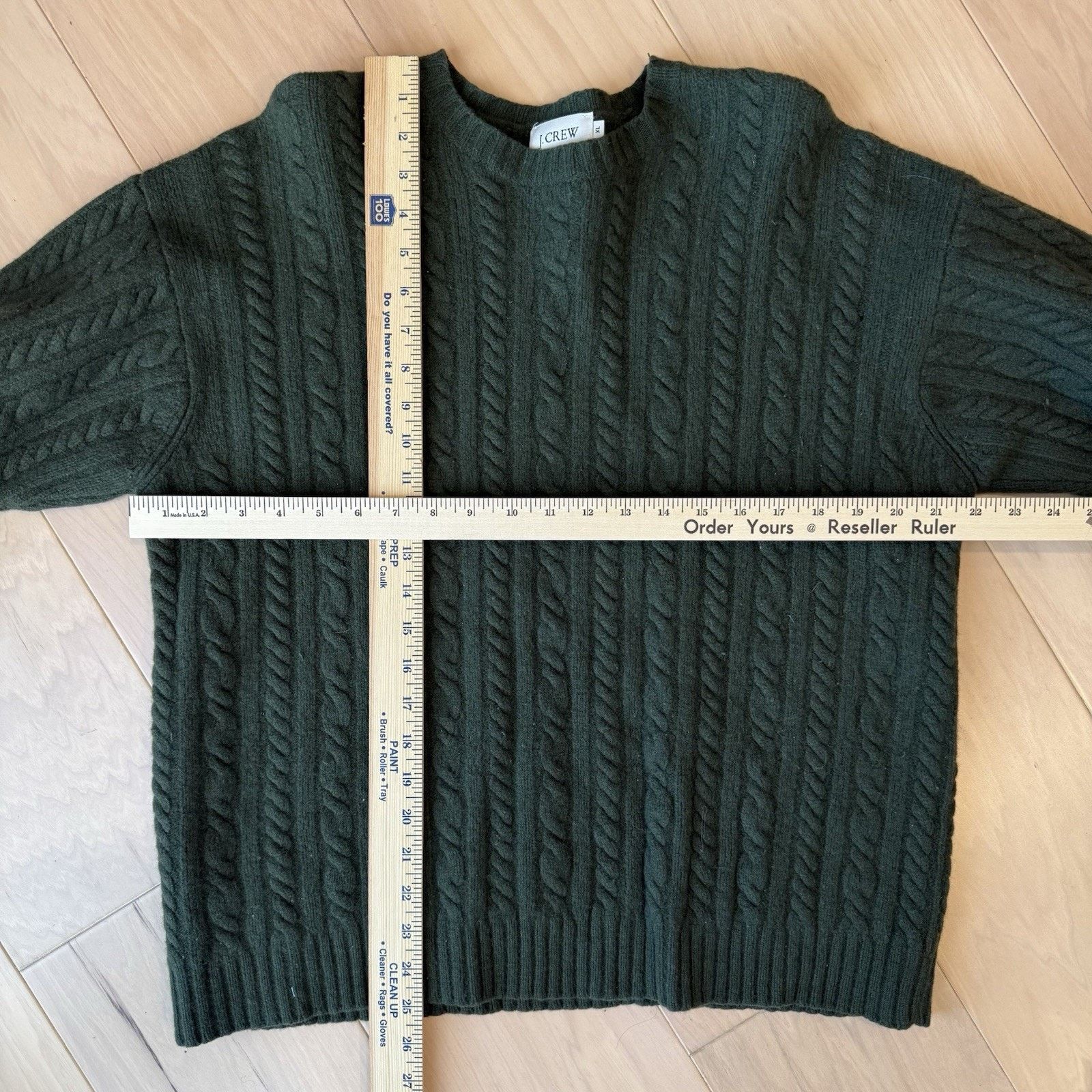 J.Crew Vintage J Crew Cable Knit Wool Sweater XL Green Oarsman Size US XL / EU 56 / 4 - 3 Thumbnail
