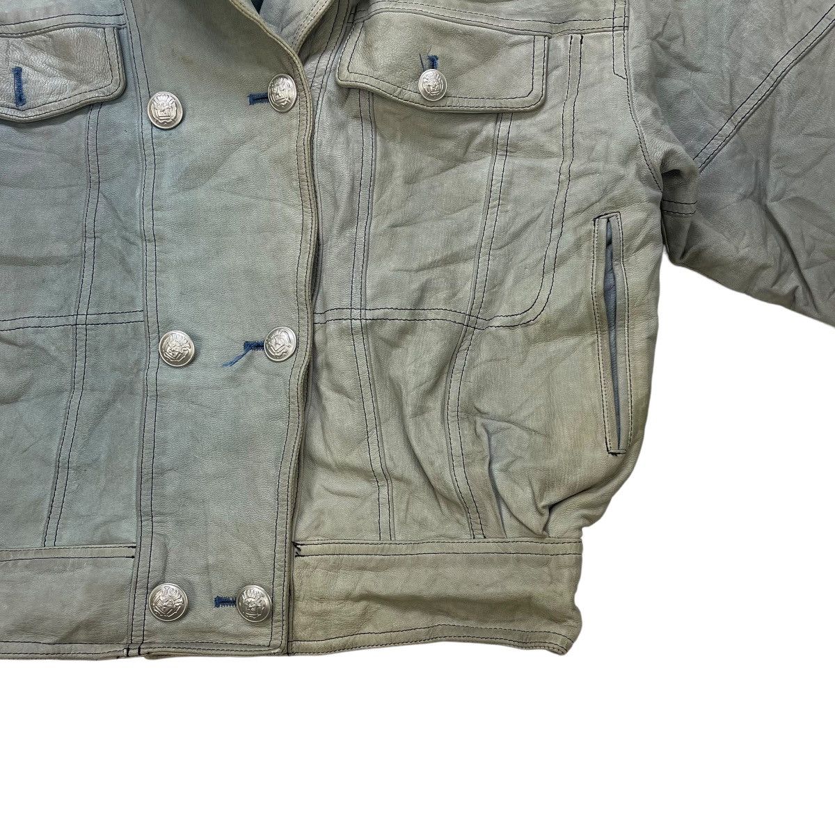 Japanese Brand Japanese Brand Lautreamont Double Collaar Leather Jacket Size M / US 6-8 / IT 42-44 - 5 Thumbnail