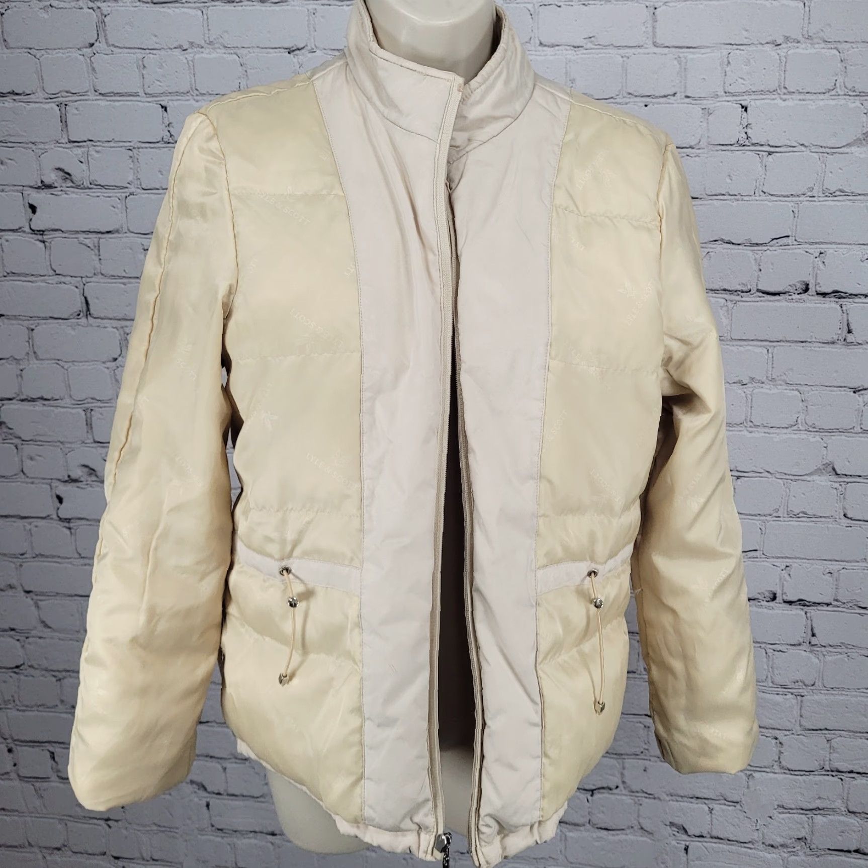 Lyle & Scott Lyle & Scott Jacket Small Beige Duck Down Insulated Quilted Full Zip Size S / US 4 / IT 40 - 6 Thumbnail