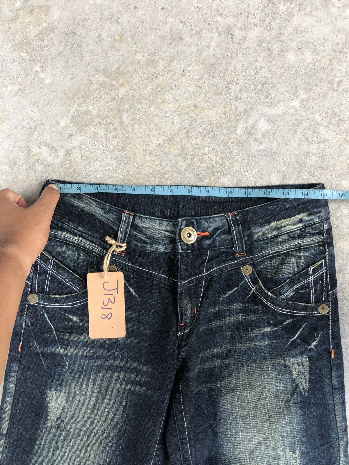 Japanese Oahu Flared Jeans Distressed Jeans