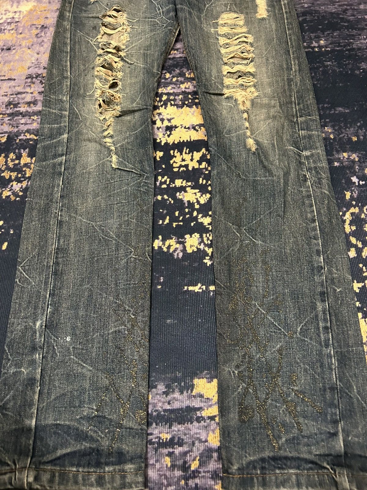 Tornado Mart Kui Mudwash Clawmark Distressed Jeans Size US 36 / EU 52 - 4 Thumbnail