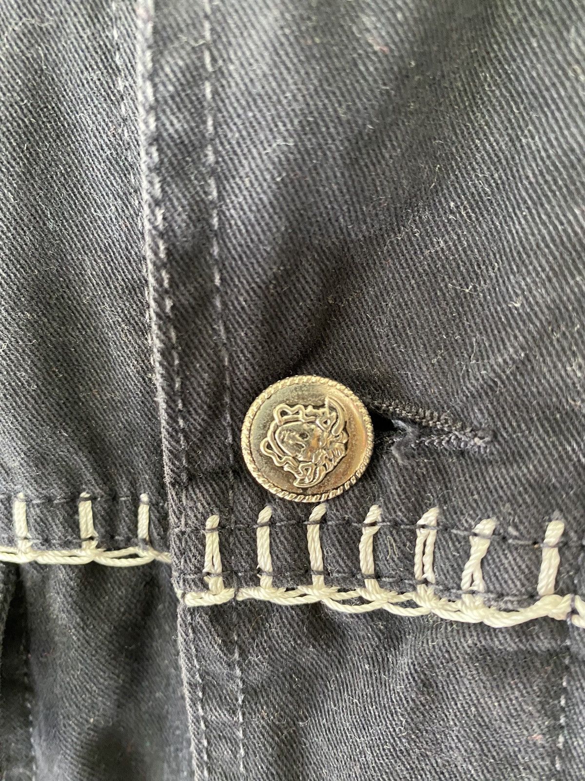 Versace × Versace Jeans Couture × Versus Versace 90s Versace Contra Stitch Detailing Jacket Size US L / EU 52-54 / 3 - 12 Thumbnail