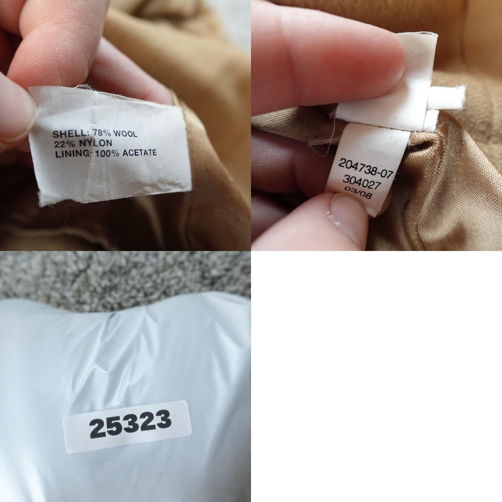 Gap Gap Jacket Pea Coat Womens XS Beige Wool Blend Short Zip Duffle Full Zip Toggle Parka Casual Winter Size XS / US 0-2 / IT 36-38 - 9 Thumbnail