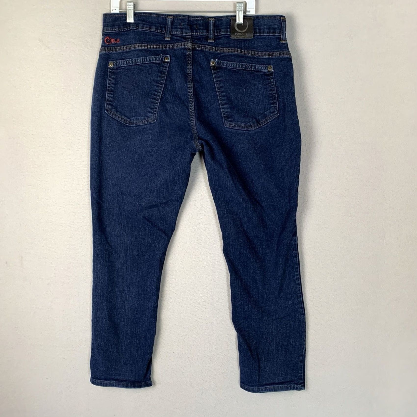 Vintage Origin Jeans Men 36x28 (27) Blue Denim Fighter Fit Delta 68 D68 Made In USA Jeans Men Blue Denim 5-Pocket Zipper Button Vintage No Size US 36 / EU 52 - 2 Thumbnail