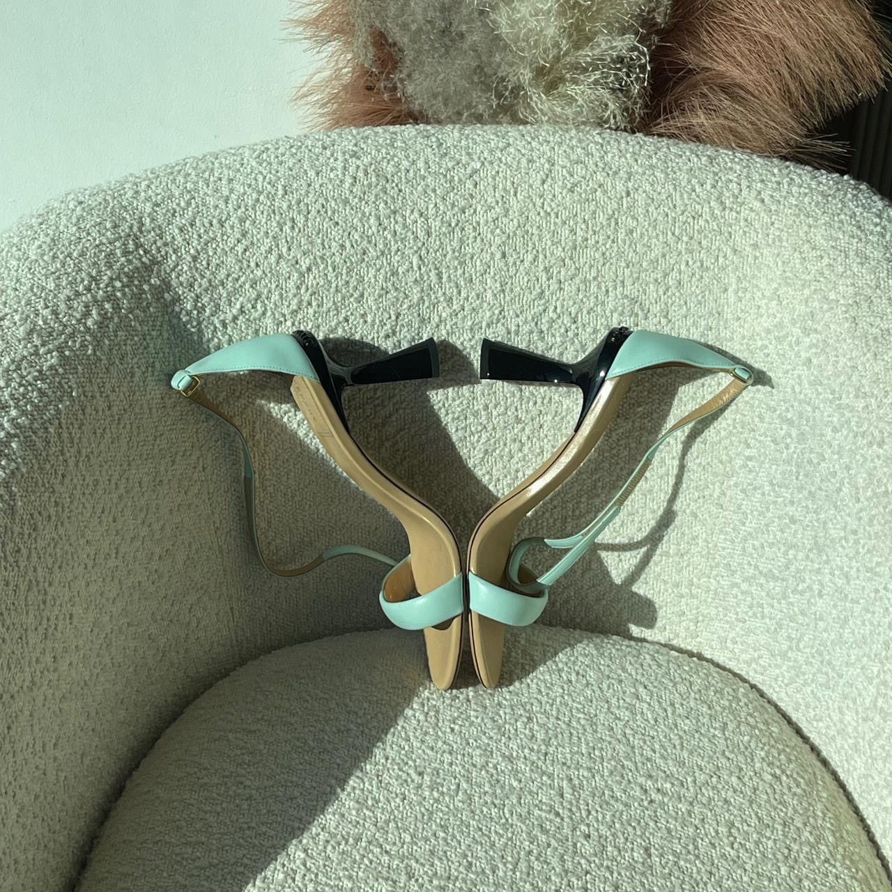 Givenchy GIVENCHY WOMEN'S CARENE ANKLE STRAP SANDALS IN AQUA MARINE Size US 9 / IT 39 - 3 Thumbnail