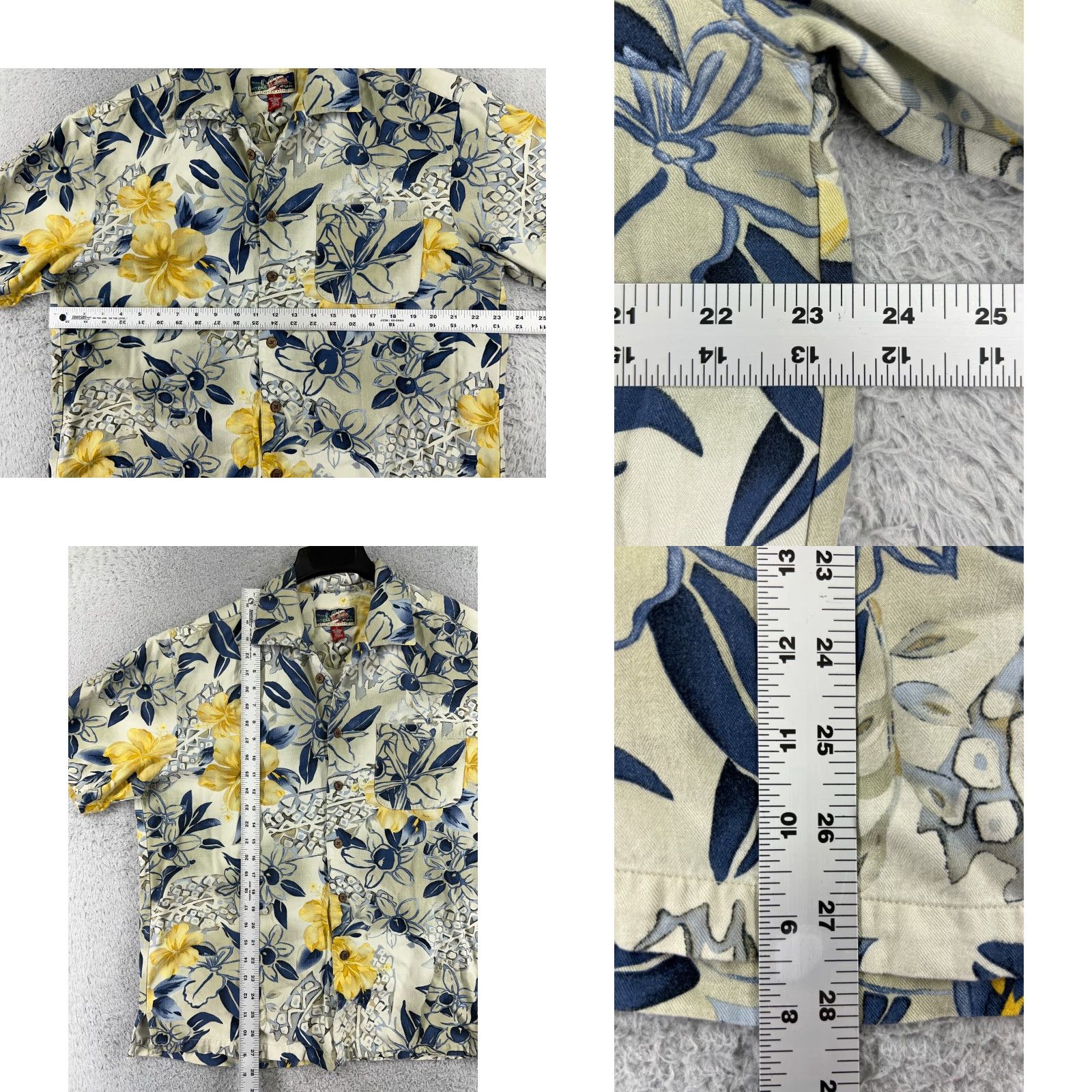 Vintage VINTAGE La Cabana Shirt Men Green Floral Hawaiian 100% Rayon Button-Up Short Sleeve Size US L / EU 52-54 / 3 - 8 Thumbnail