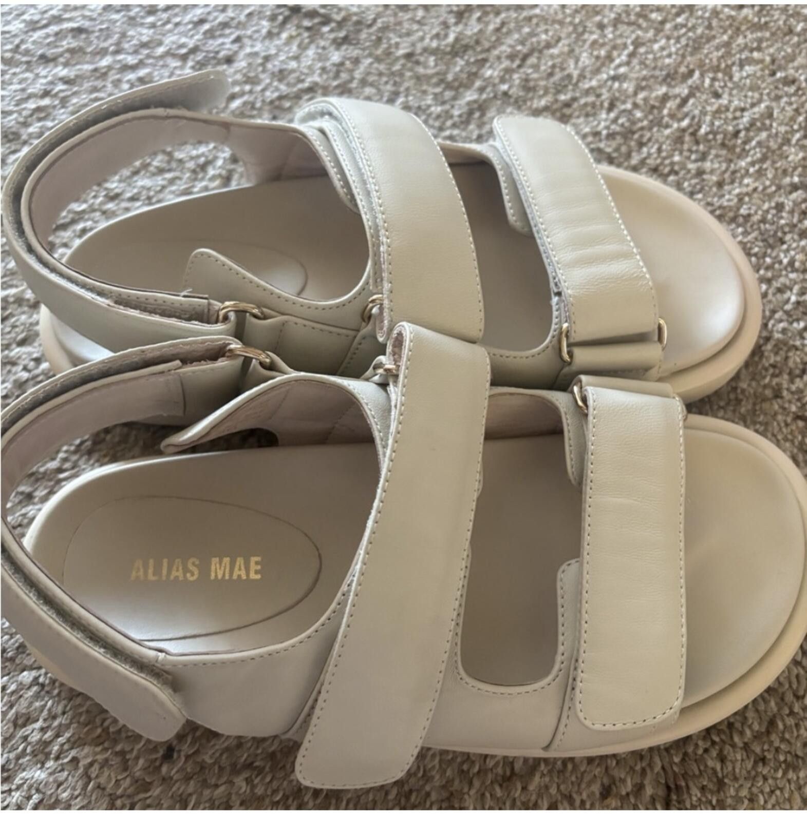 Other (Alias Mae Daria) in bone leather strap sandals Size US 6 / IT 36 - 8 Thumbnail