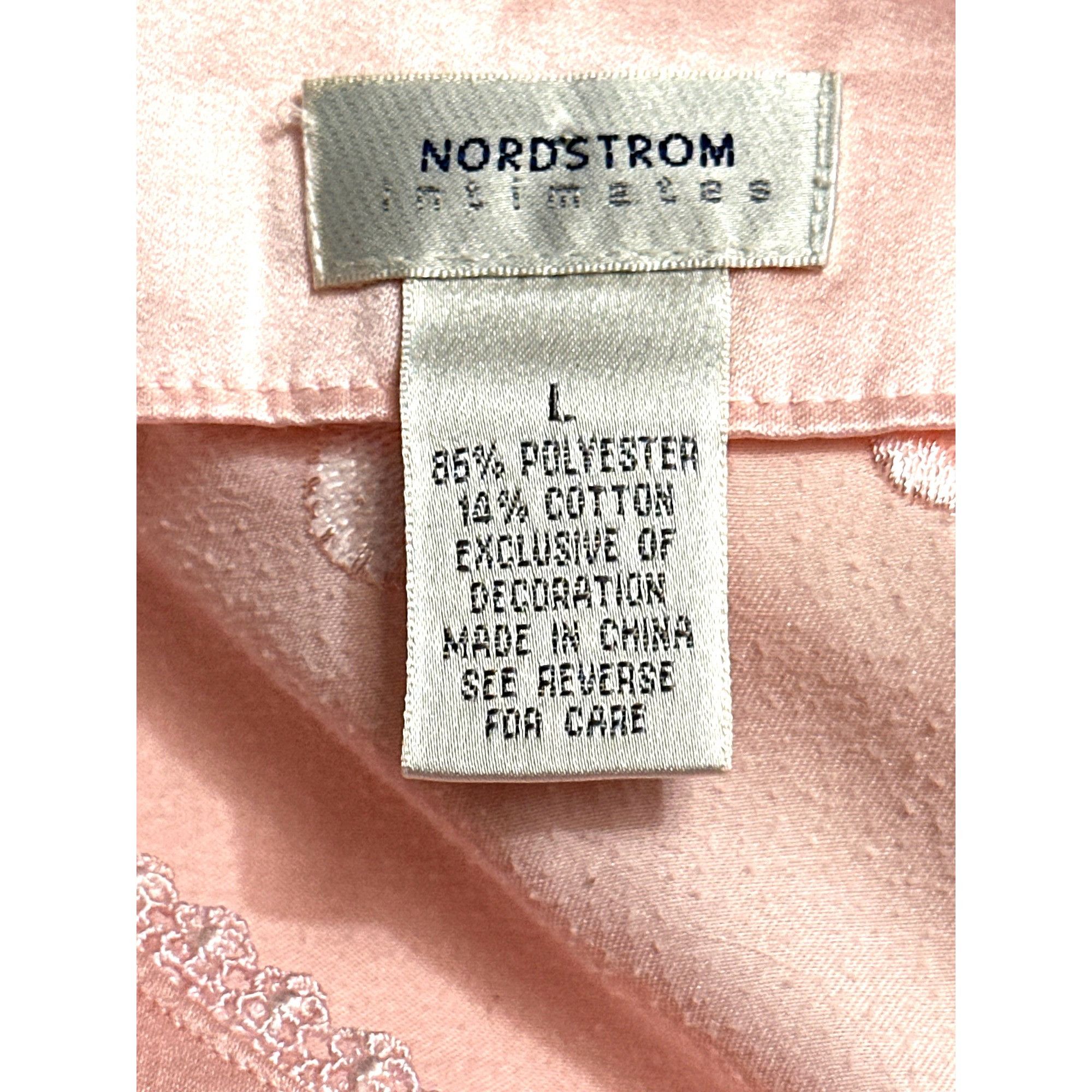 Other Nordstrom Intimates Size L Blush Pink Satin Embroidered Flor Size L / US 10 / IT 46 - 8 Thumbnail