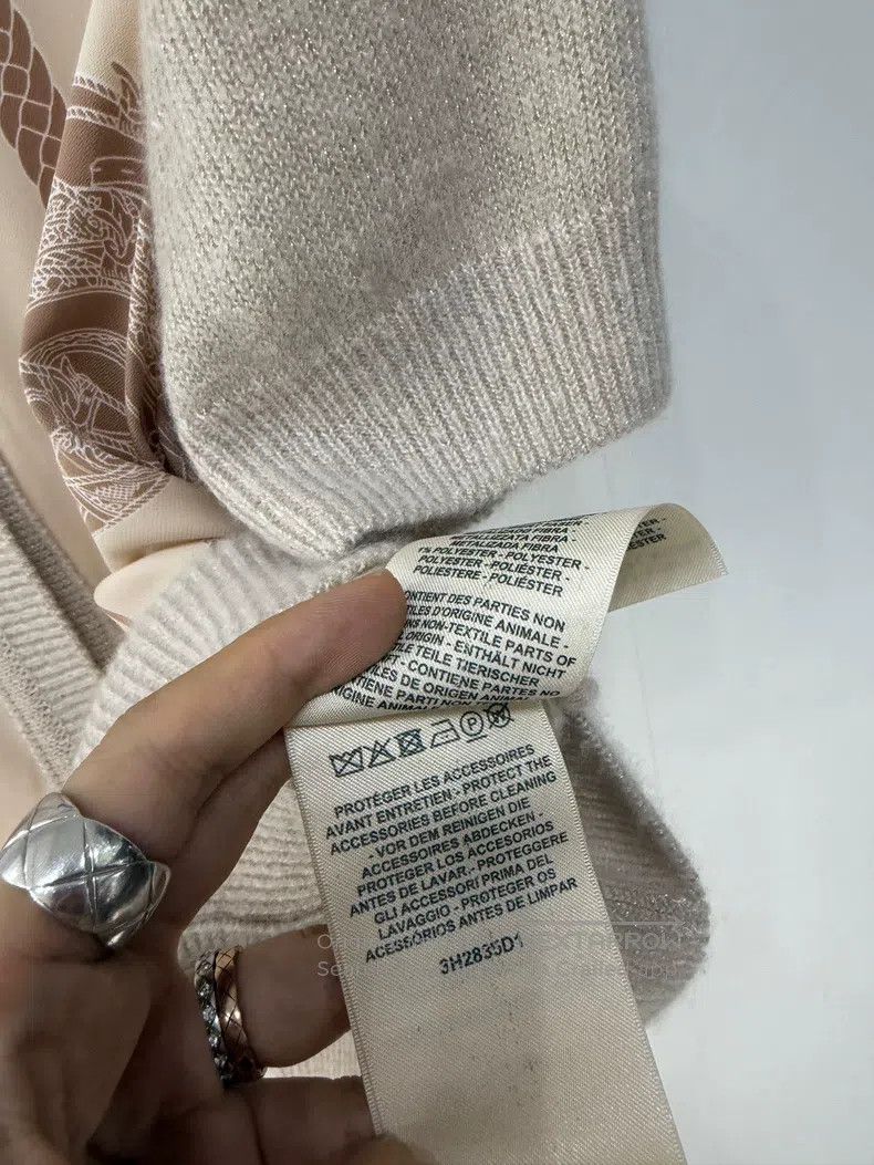 Hermes Hermes Silk Printed Cashmere Short Sleeve Cardigan Size M / US 6-8 / IT 42-44 - 6 Thumbnail