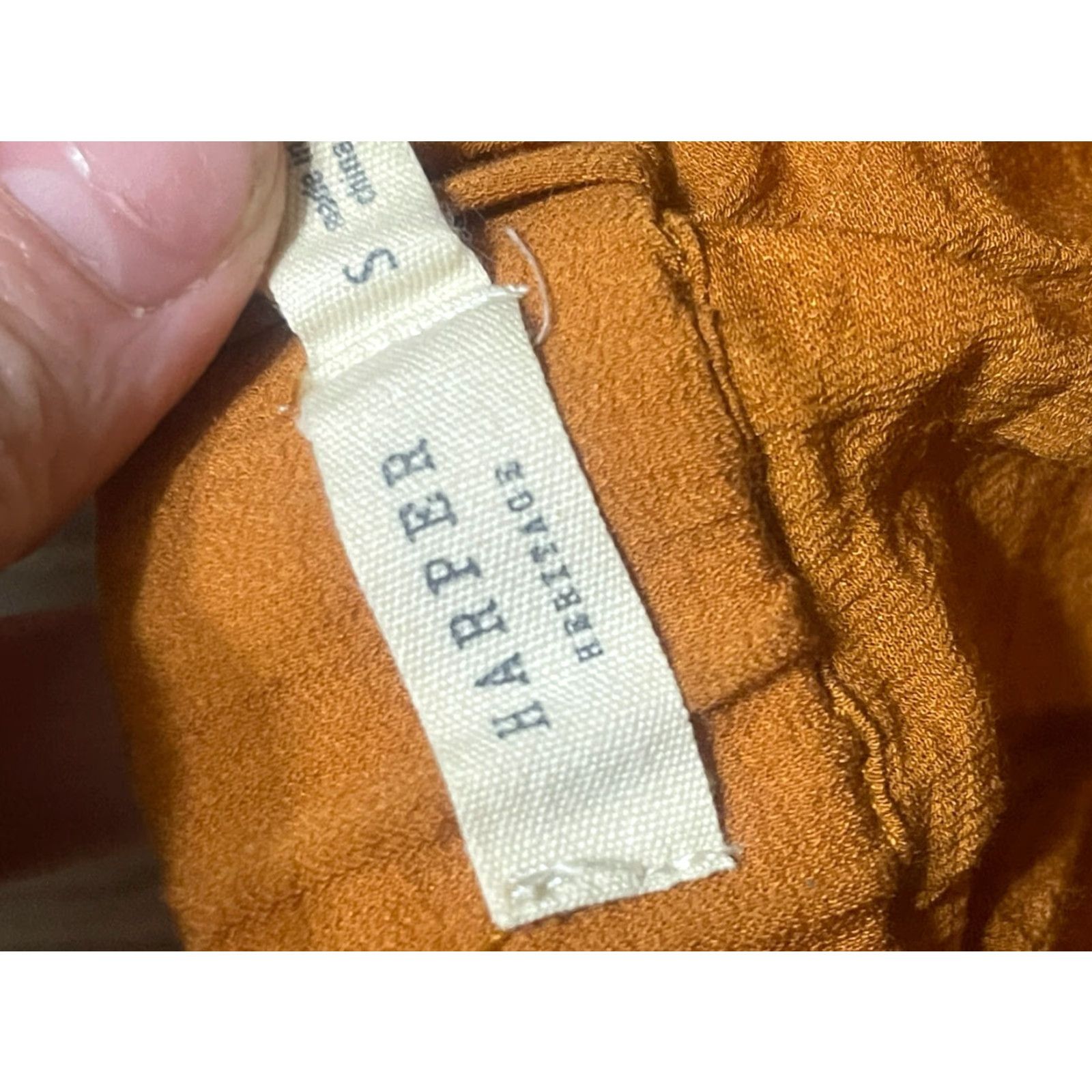 Vintage Harper Shorts Women's Size Small Orange Tie Waist Button Front Casual Modern Paperbag Spring SummerFall Womens Size 28" / US 6 / IT 42 - 4 Thumbnail