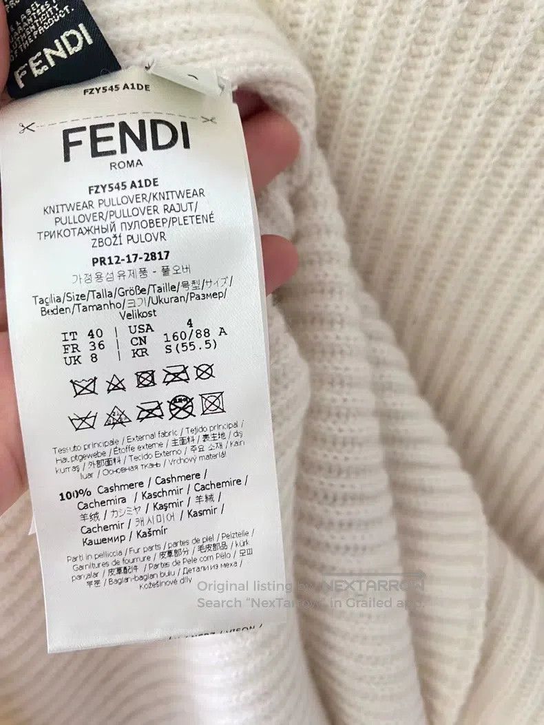 Fendi Fendi Cashmere and Mink Fur Knit Sweater Size XS / US 0-2 / IT 36-38 - 5 Thumbnail
