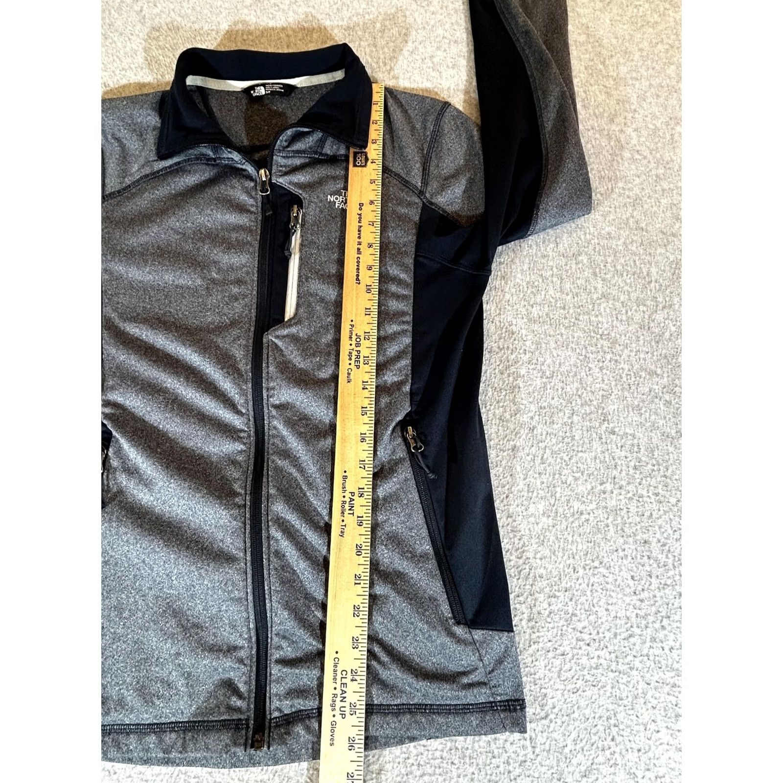 The North Face The North Face Jacket Mens S Gray Softshell Zip Full-Zip Pockets Stand-Up Collar Colorblock Hiking TNF Size US S / EU 44-46 / 1 - 6 Thumbnail