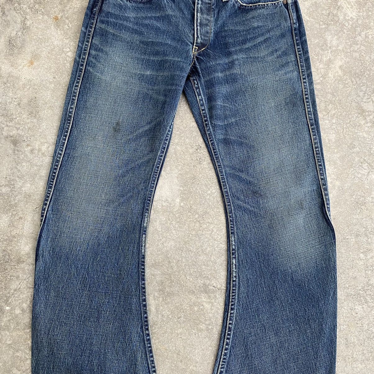 wjk 2000’s Jun Hashimoto WJK J Cut Curved Leg Flared Jeans Size US 32 / EU 48 - 6 Thumbnail