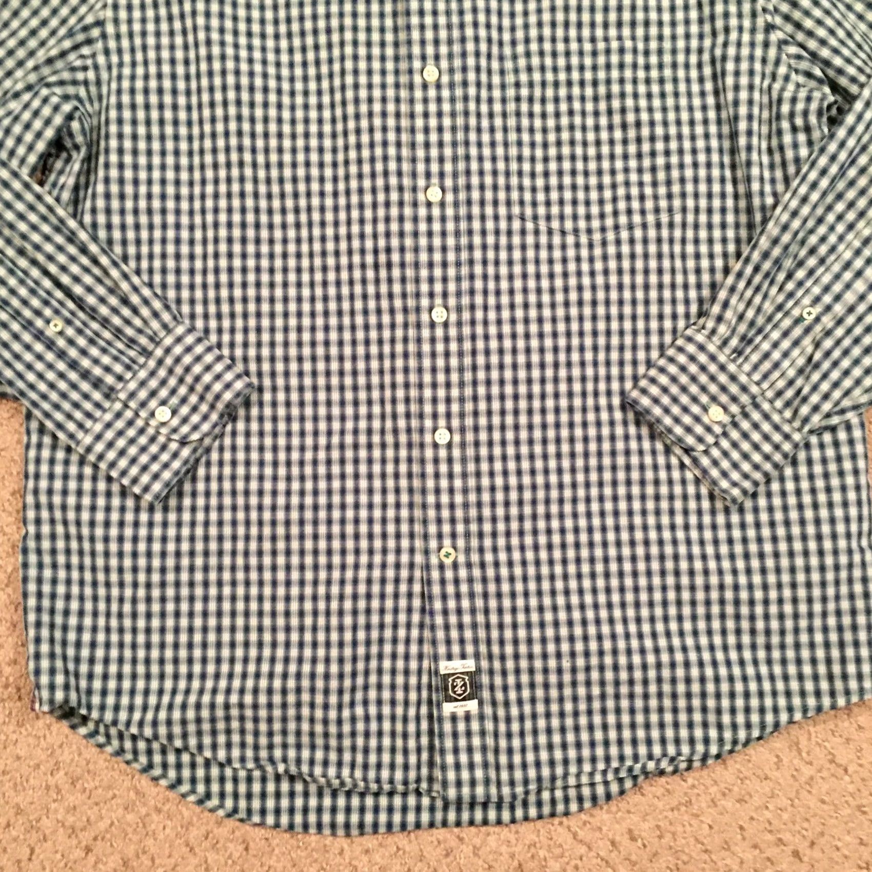 Izod Izod Shirt Mens Large Blue Plaid Long Sleeve Button Up Size US L / EU 52-54 / 3 - 4 Thumbnail