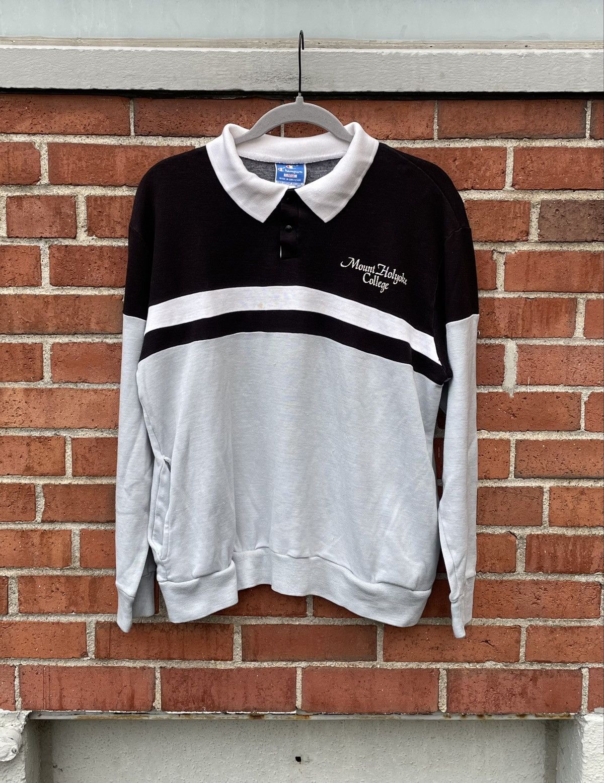 Rare VTG 80s/90s Champion Mount Holyoke College Tri Color
