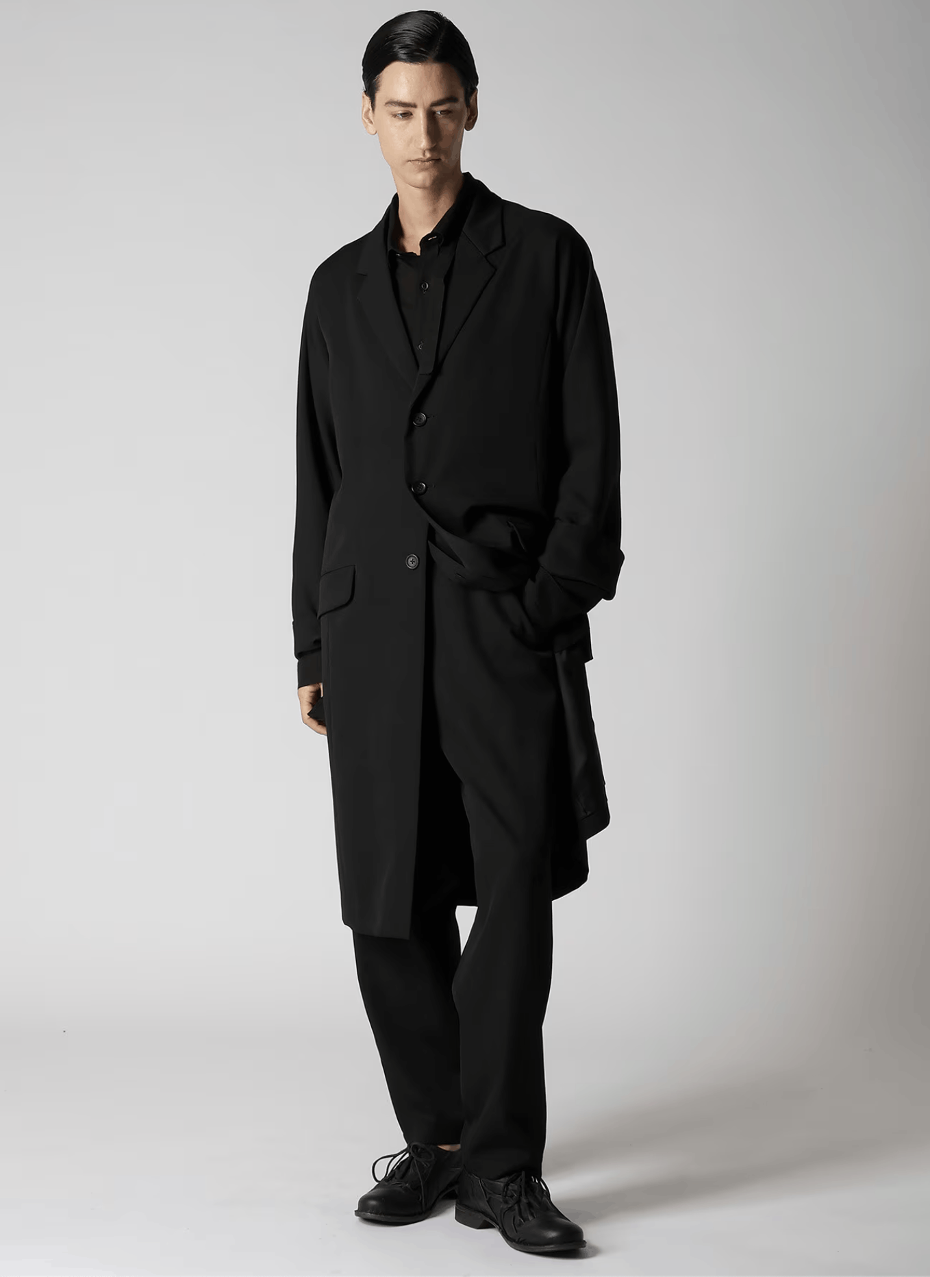 Yohji Yamamoto Yohji Yamamoto Pour Homme - TIED SLEEVE CUFF LONG JACKET Size US M / EU 48-50 / 2 - 4 Thumbnail