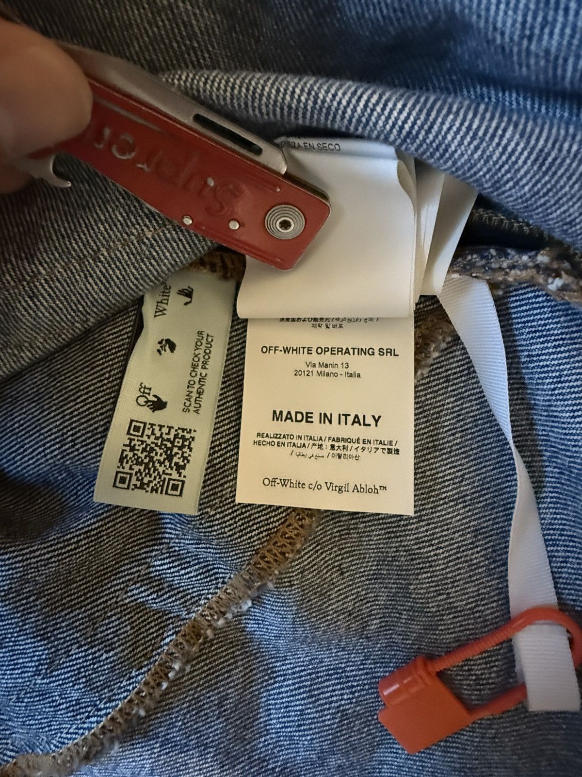 Off-White OFF WHITE denim patchwork jacket FALL/WINTER 2020 Collection Size US XL / EU 56 / 4 - 15 Thumbnail