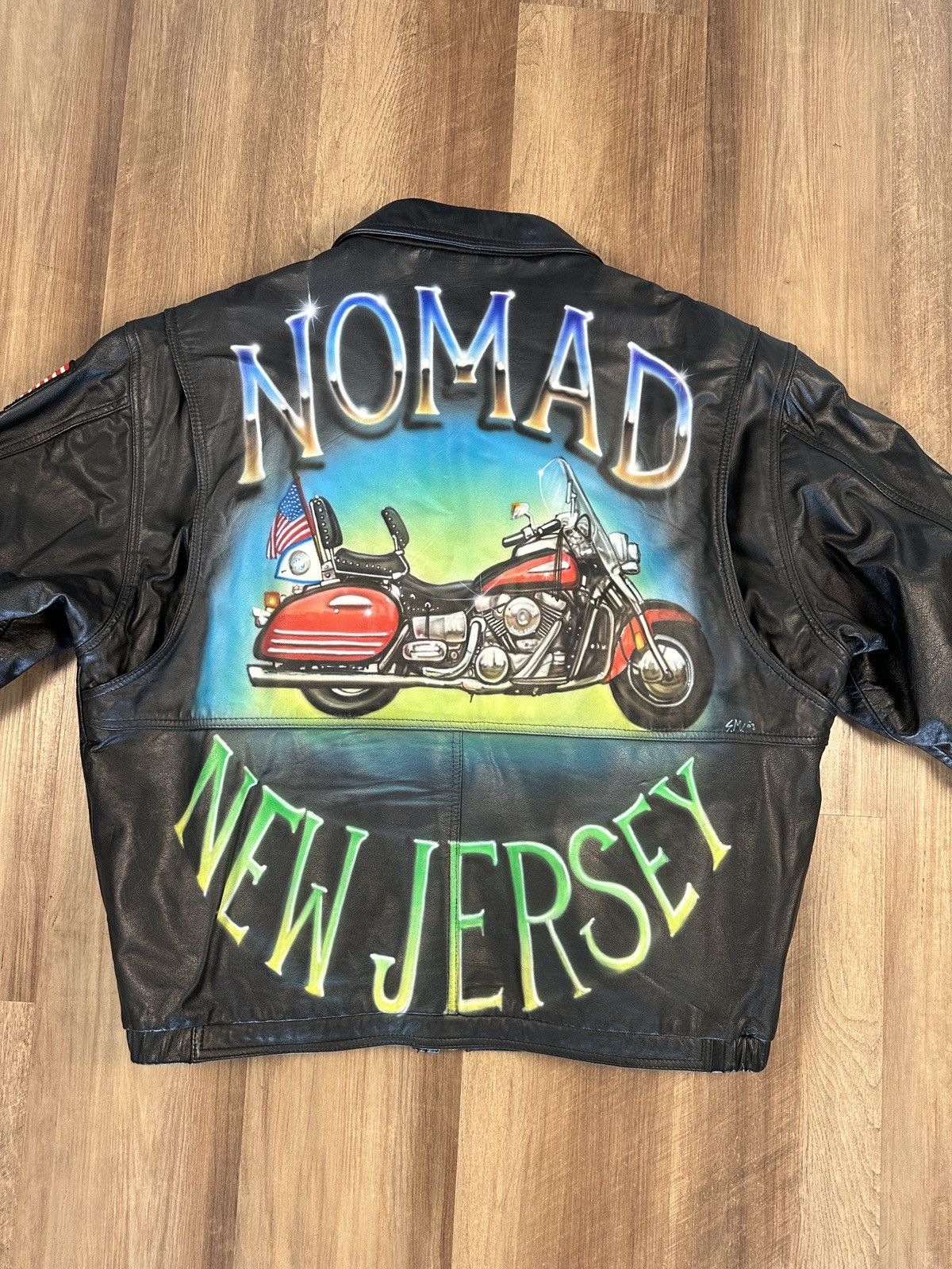 Harley Davidson Vintage Custom Leather Jacket Airbrushed L Motorcycle Harley Size US L / EU 52-54 / 3 - 1 Thumbnail