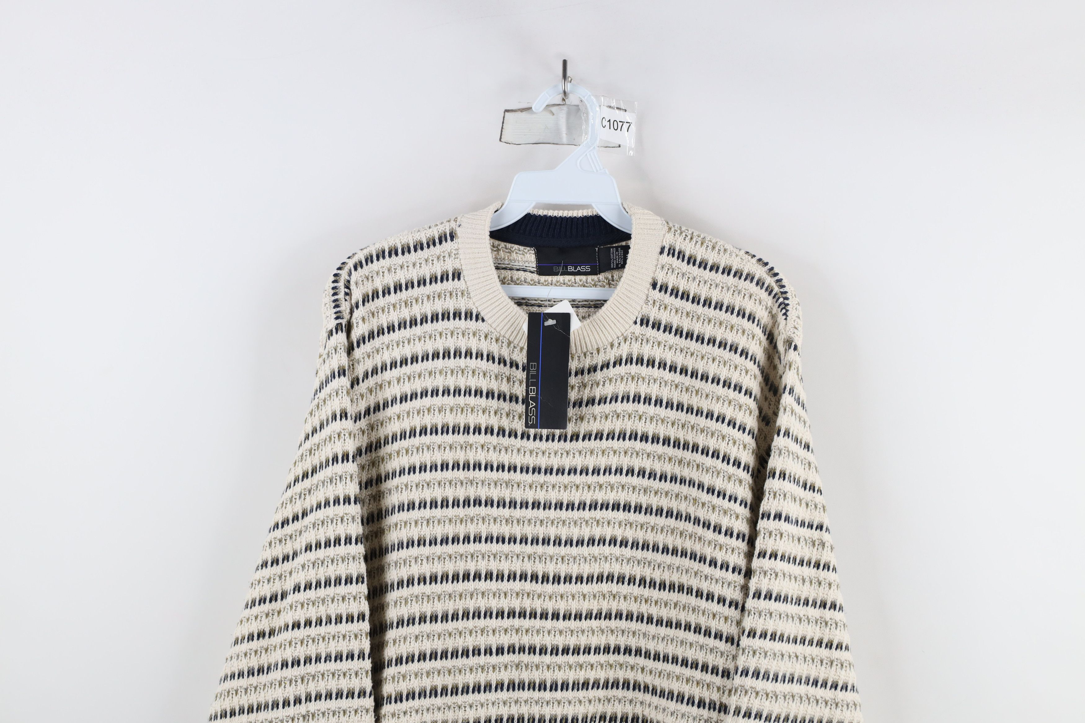 Deadstock Vintage 90s Streetwear Framed Cotton Knit Sweater