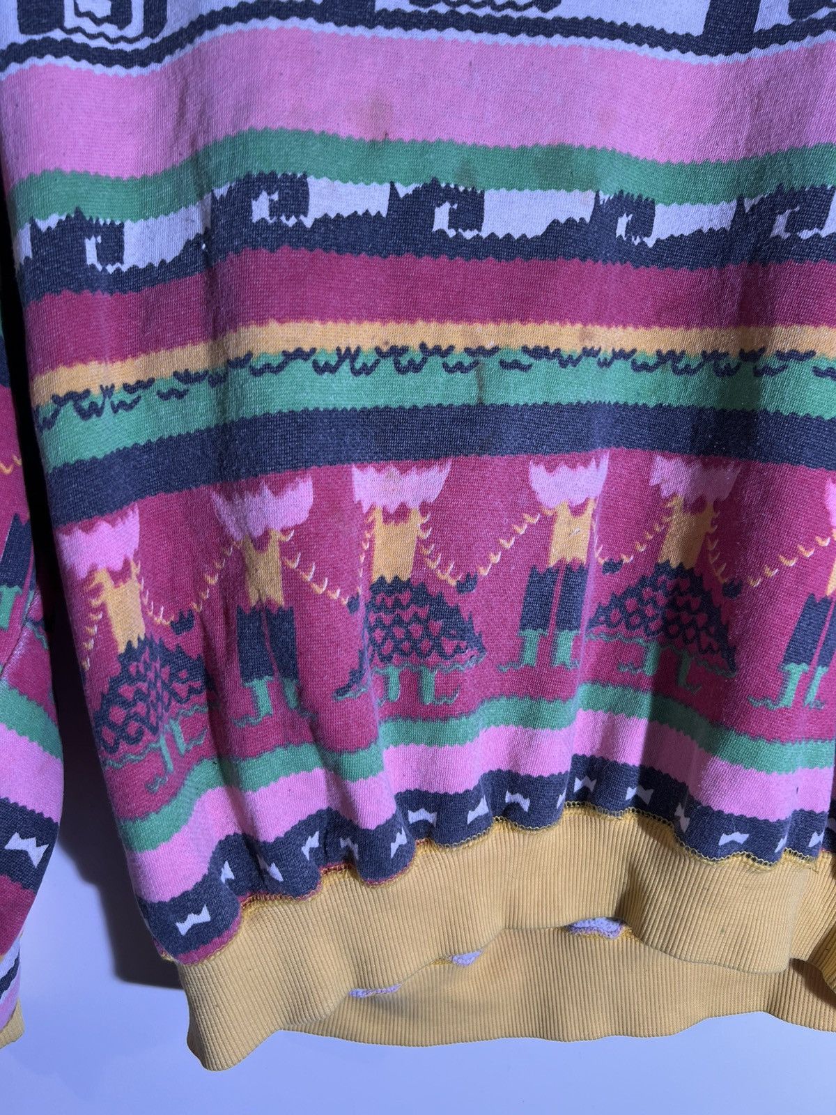 Vintage 90’s 2000’s Y2K Vintage Abstract Pattern Retro Sweatshirt Size US S / EU 44-46 / 1 - 6 Thumbnail