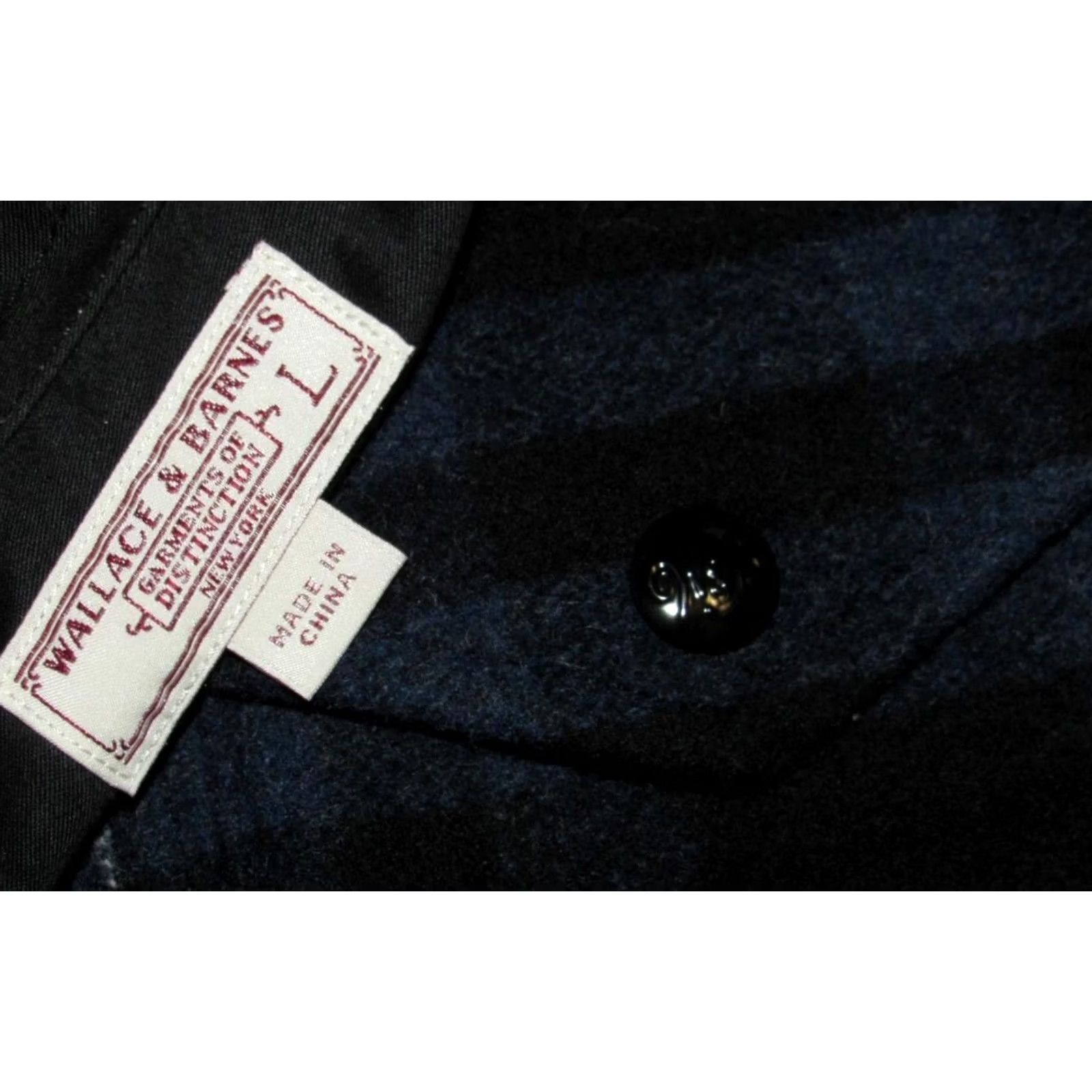 Wallace & Barnes WALLACE & BARNES J Crew Blue Plaid Wool Blend CPO Jacket Large Size US L / EU 52-54 / 3 - 4 Thumbnail