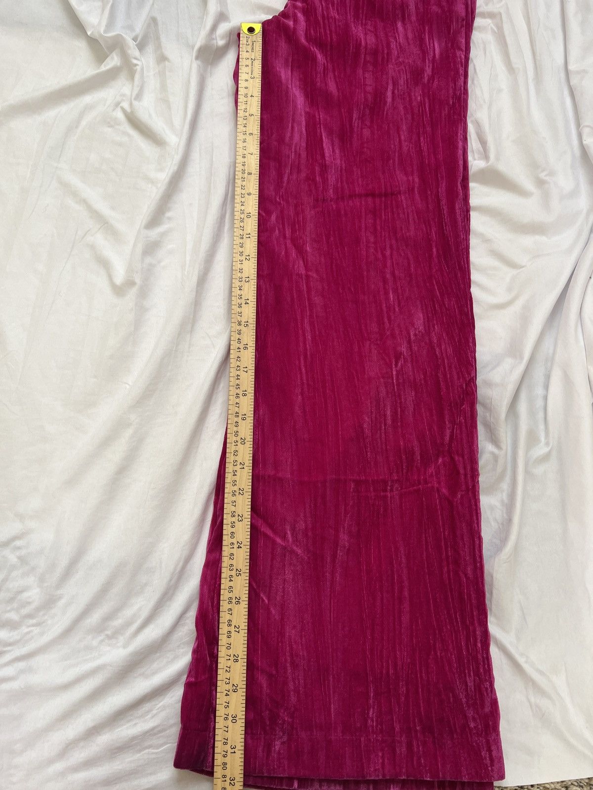 Nasty Gal Nasty Gal Fuchsia Velvet Wide-Leg Pants size 2 Size 26" / US 2 / IT 38 - 7 Thumbnail